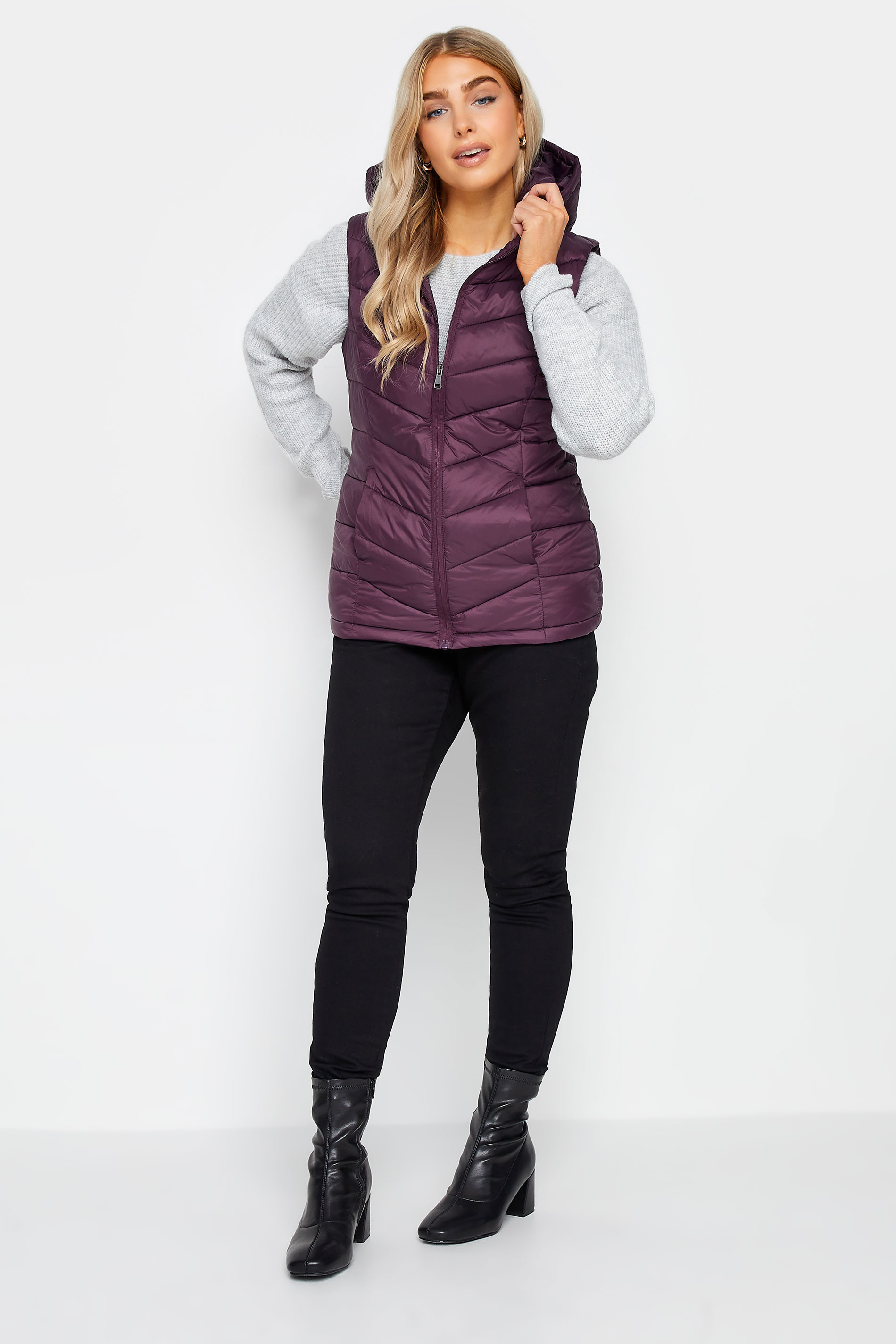 M&Co Purple Quilted Gilet | M&Co 3