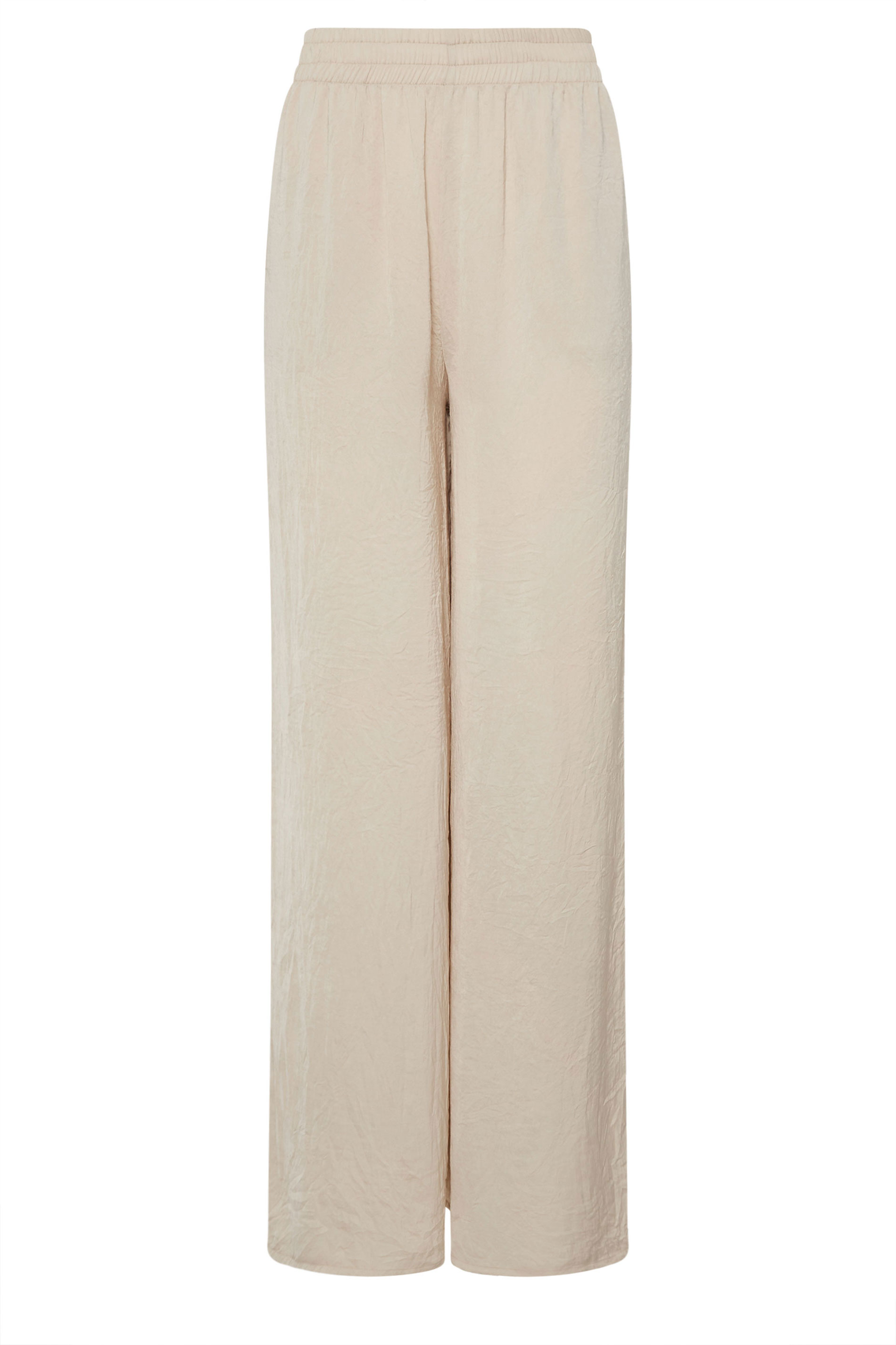 LTS Tall Stone Brown Matt Satin Wide Leg Trousers | Long Tall Sally 6