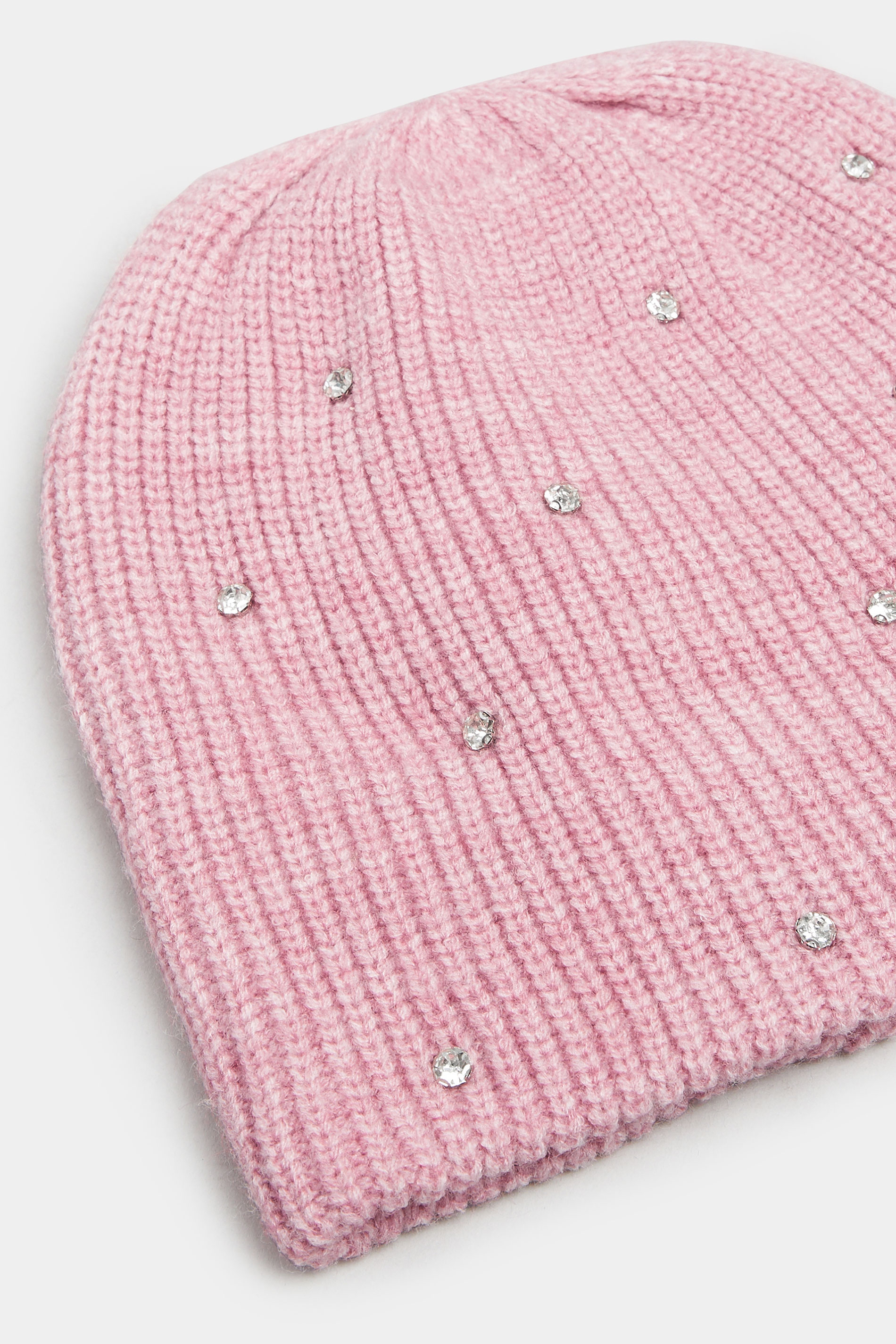 Pink Diamante Beanie | Yours Clothing 2