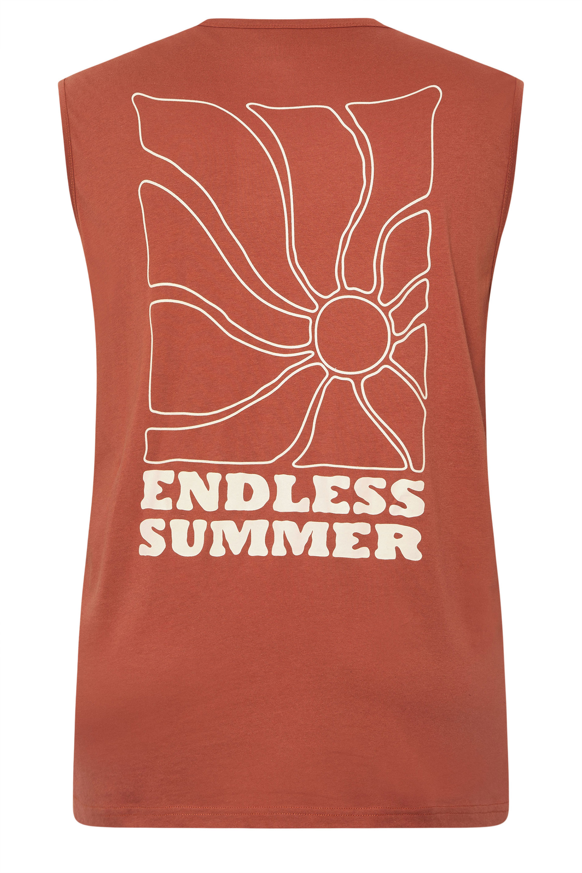 BadRhino Big & Tall Orange Graphic Vest Top | BadRhino 8