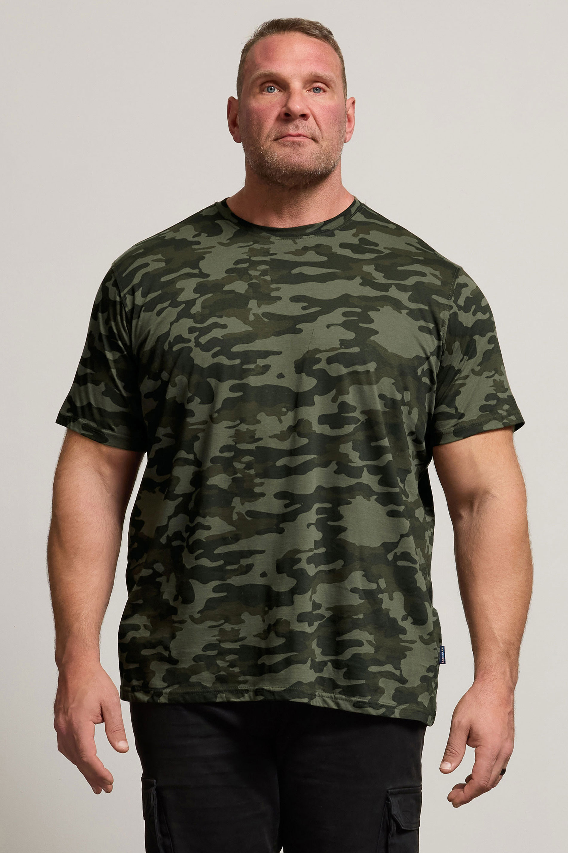 BadRhino Green Camo Print Crew Neck T-Shirt | BadRhino 1
