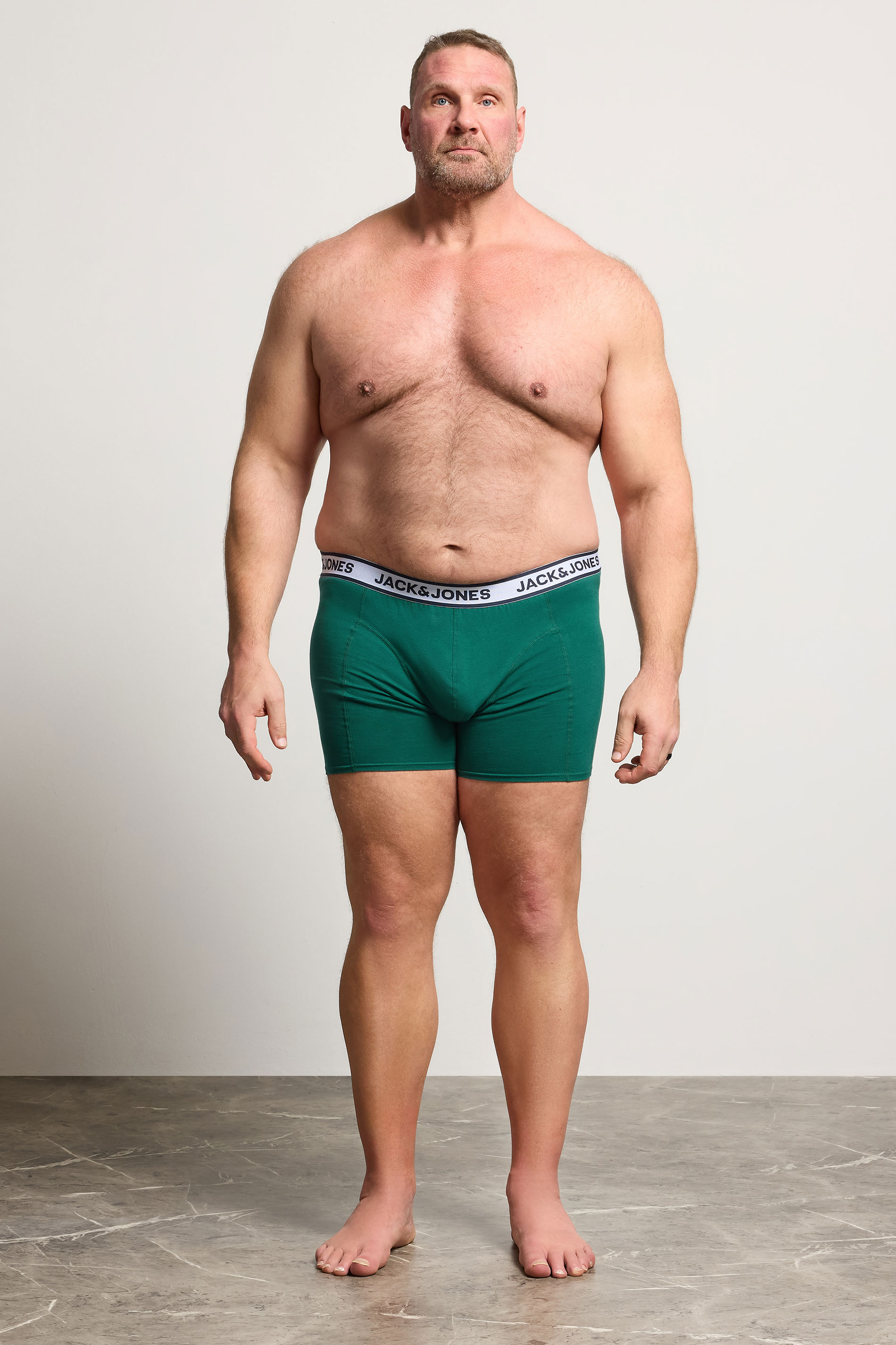 JACK & JONES Big & Tall 5 PACK Black & Green Boxers | BadRhino 2