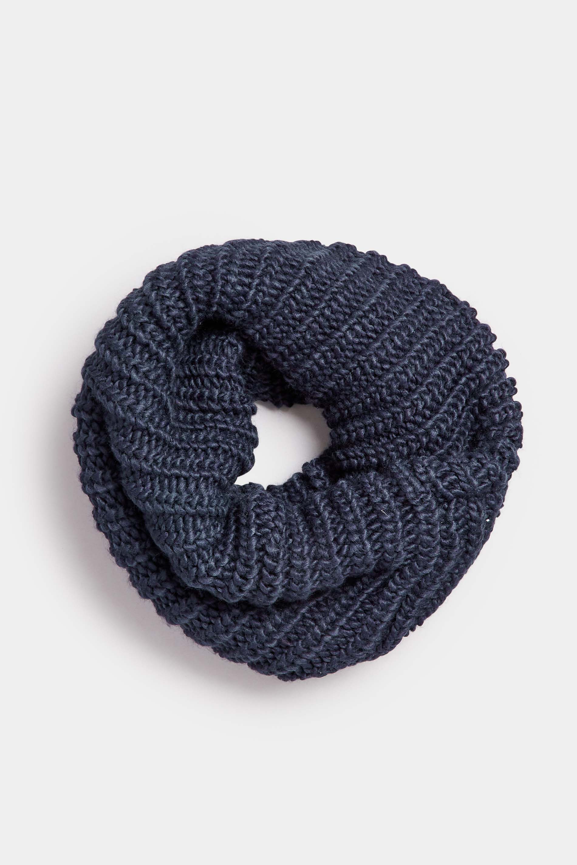 Navy Blue Cable Knit Snood 3