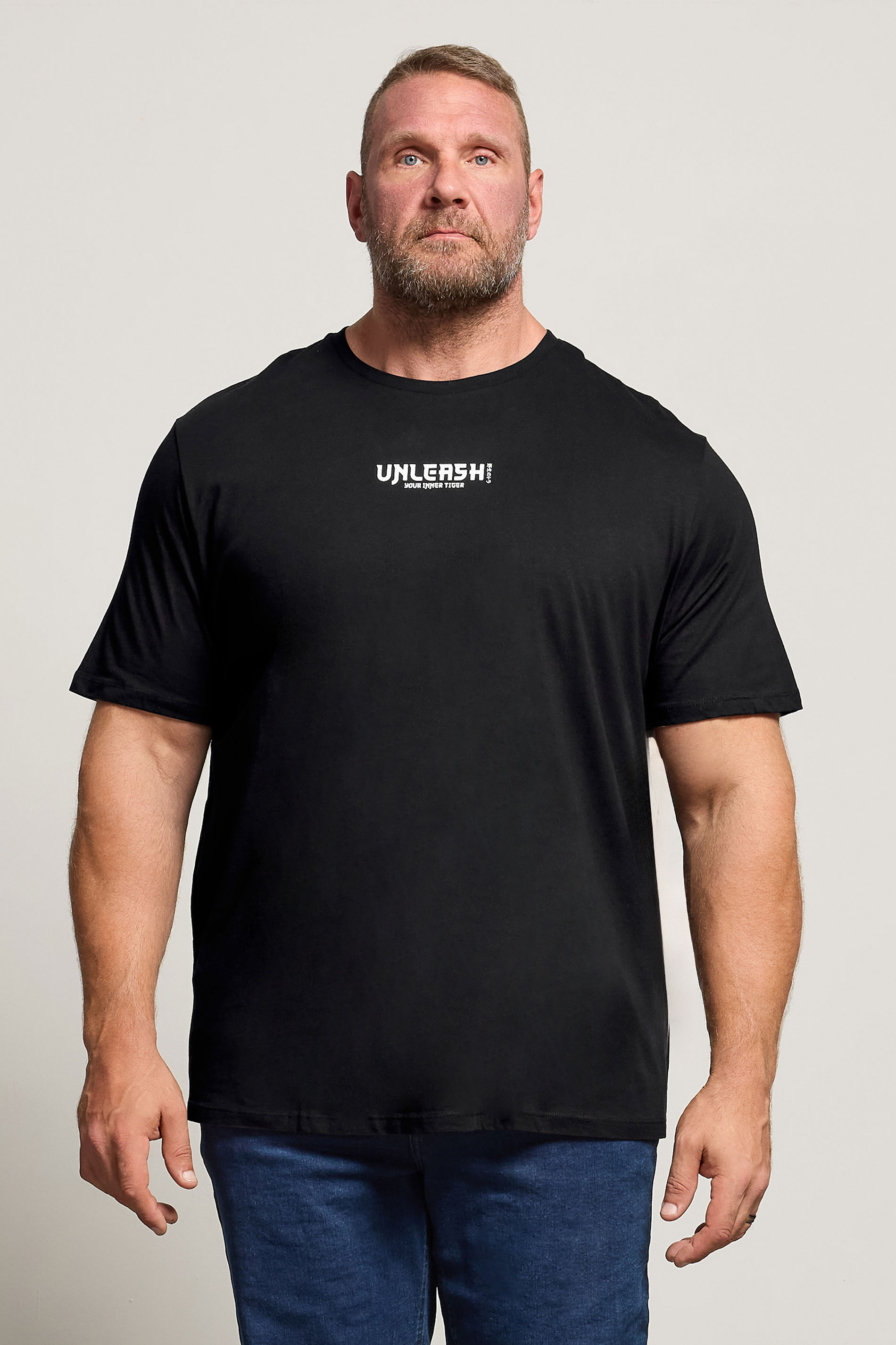 JACK & JONES Big & Tall Black Tiger Graphic T-Shirt | BadRhino 3