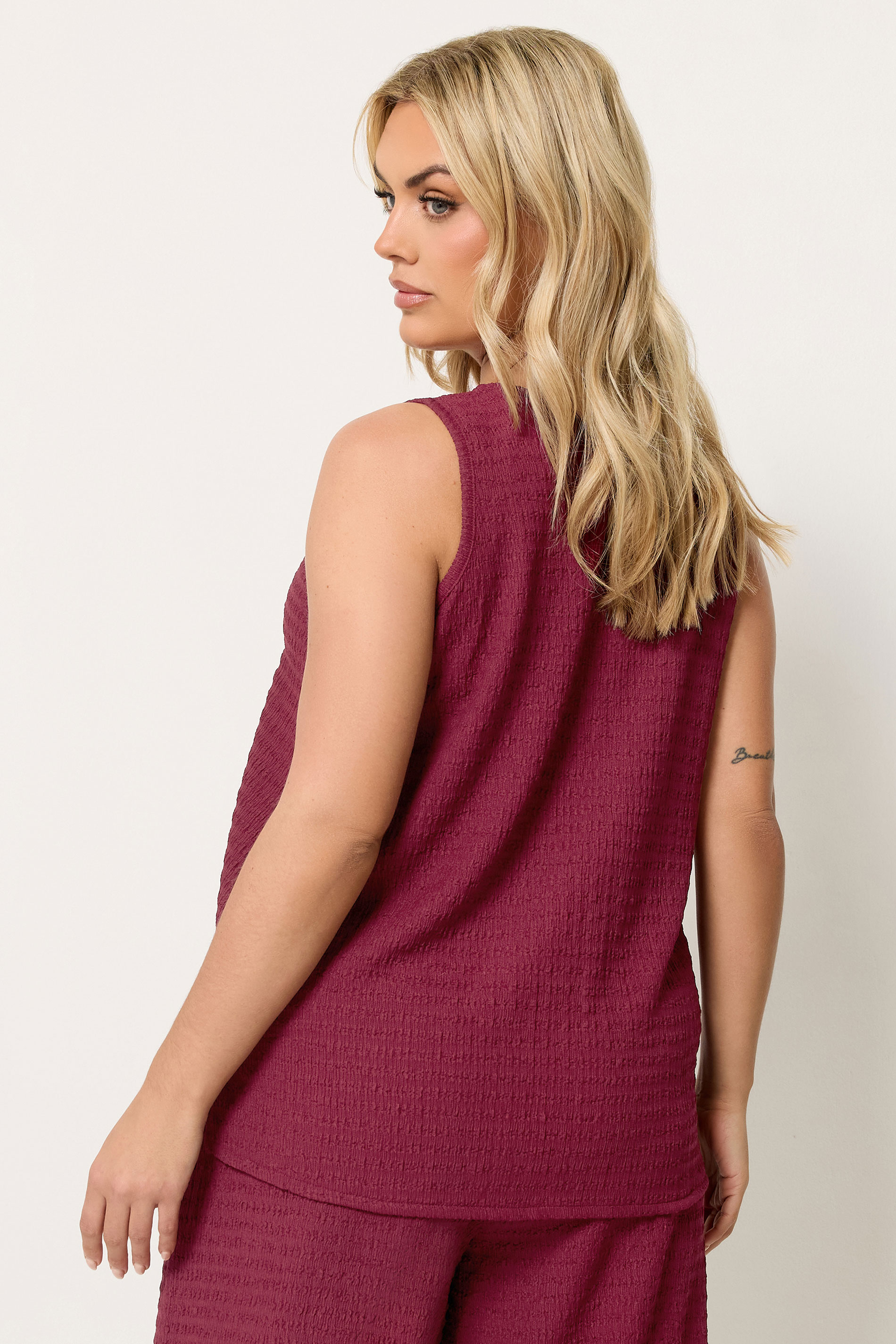 YOURS Plus Size Red Textured Bow Waistcoat | Yours Clothing 2