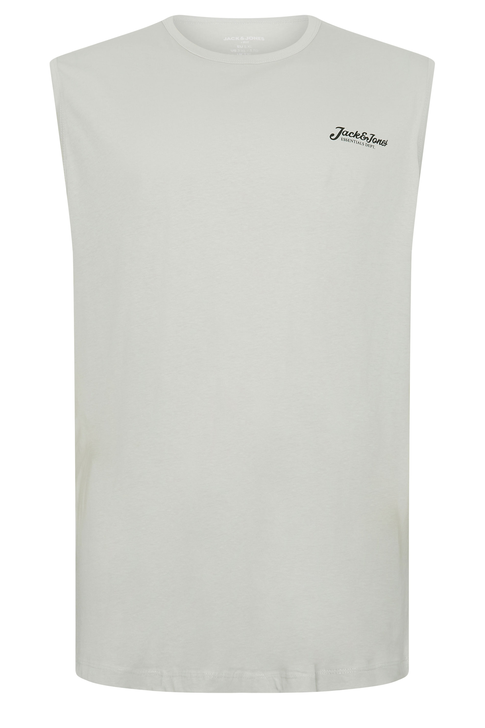 JACK & JONES 3 PACK Big & Tall White, Black, and Light Blue Tanktops | BadRhino 5