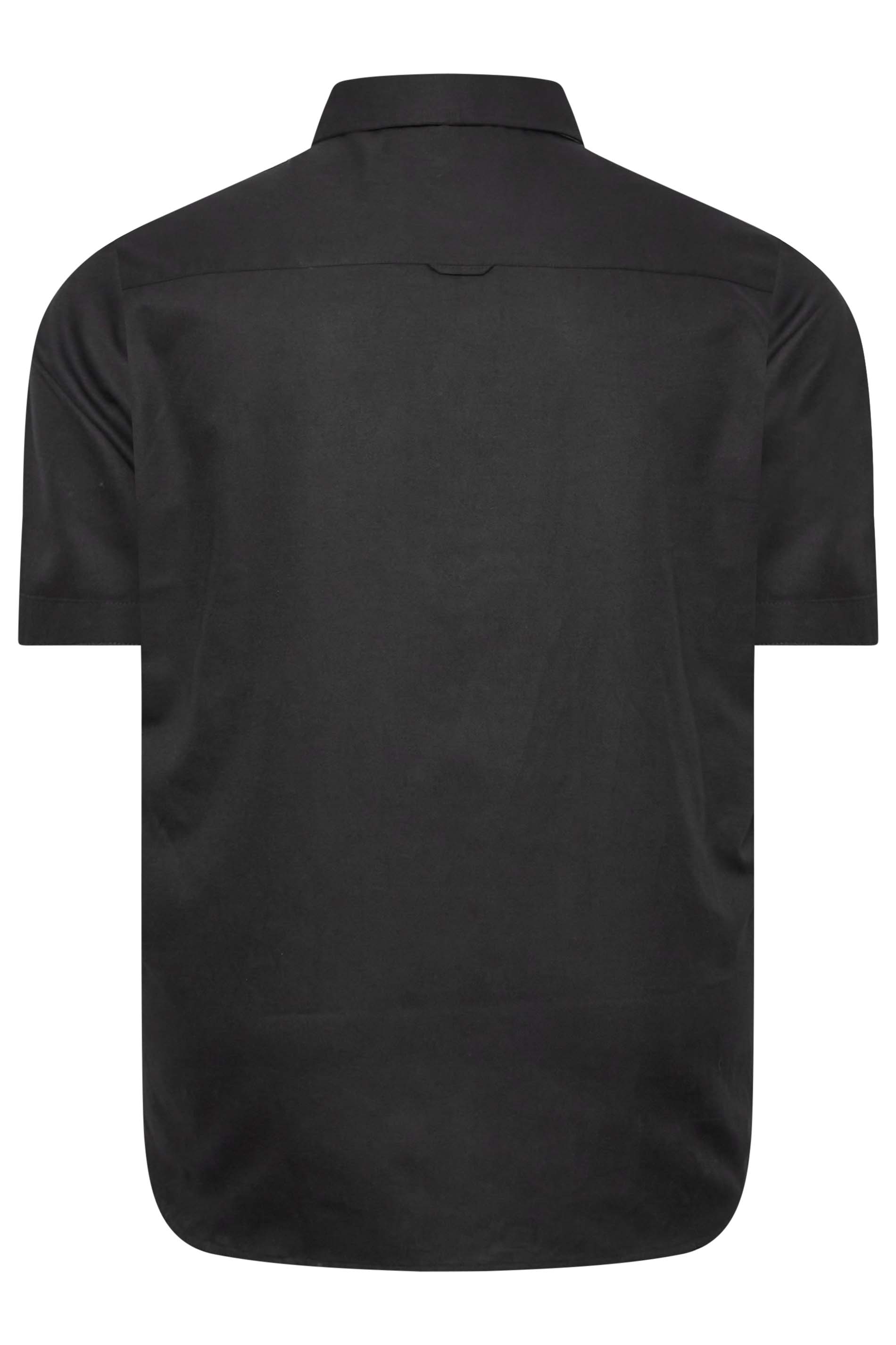 D555 Big & Tall Black Short Sleeve Oxford Shirt | BadRhino 5