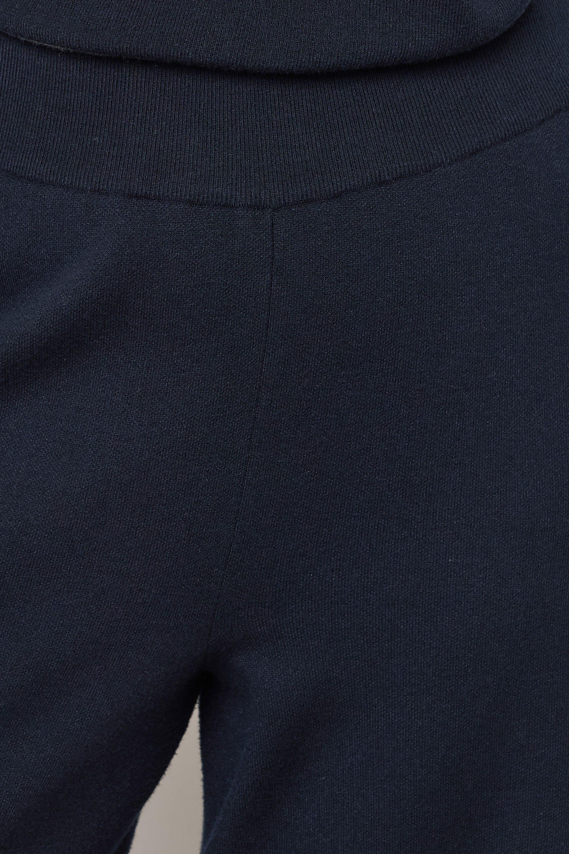 EVANS Plus Size Navy Blue Luxury Knitted Trousers | Evans 5