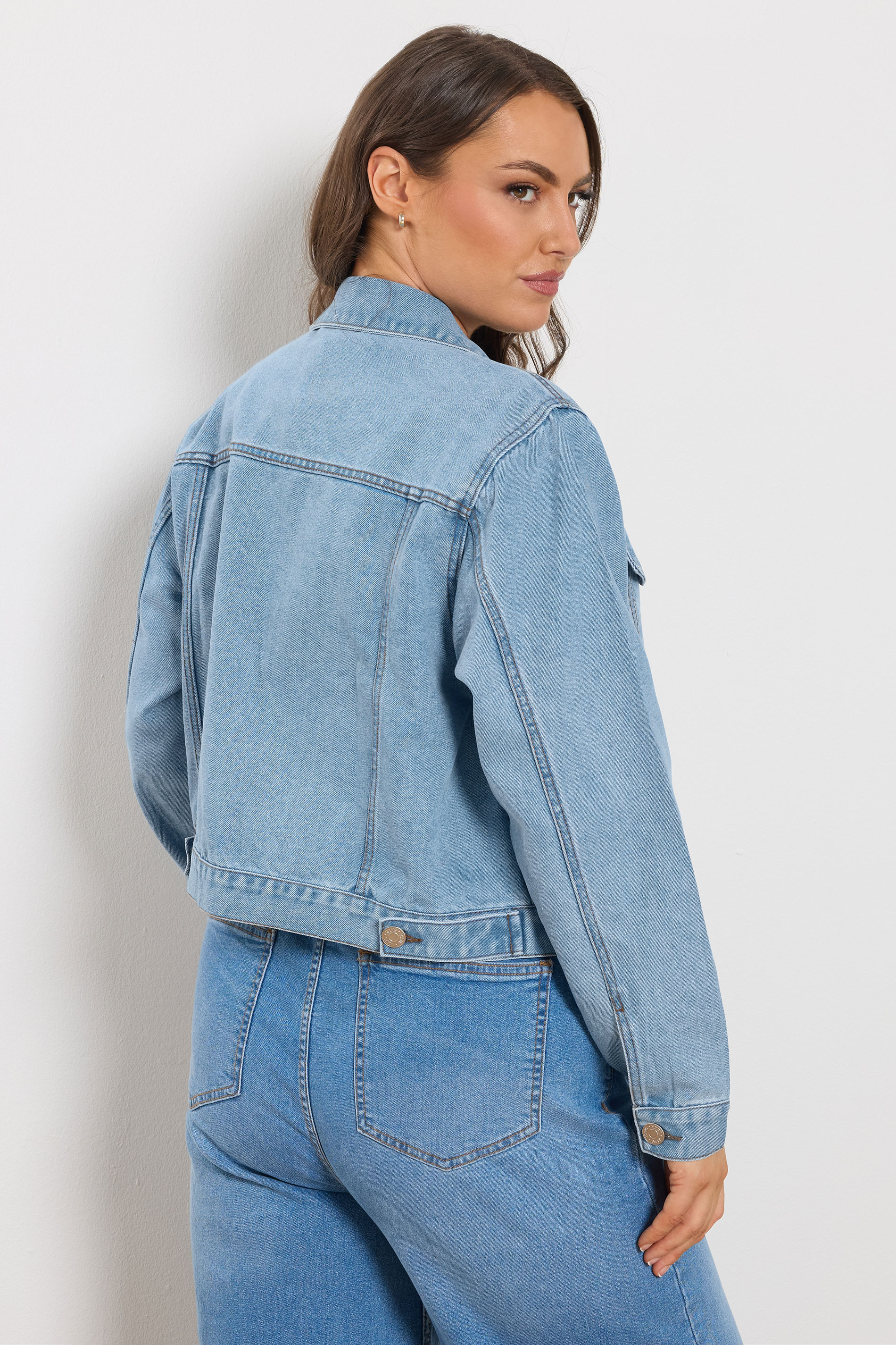 YOURS Plus Size Blue Wash Denim Jacket | Yours Clothing 2