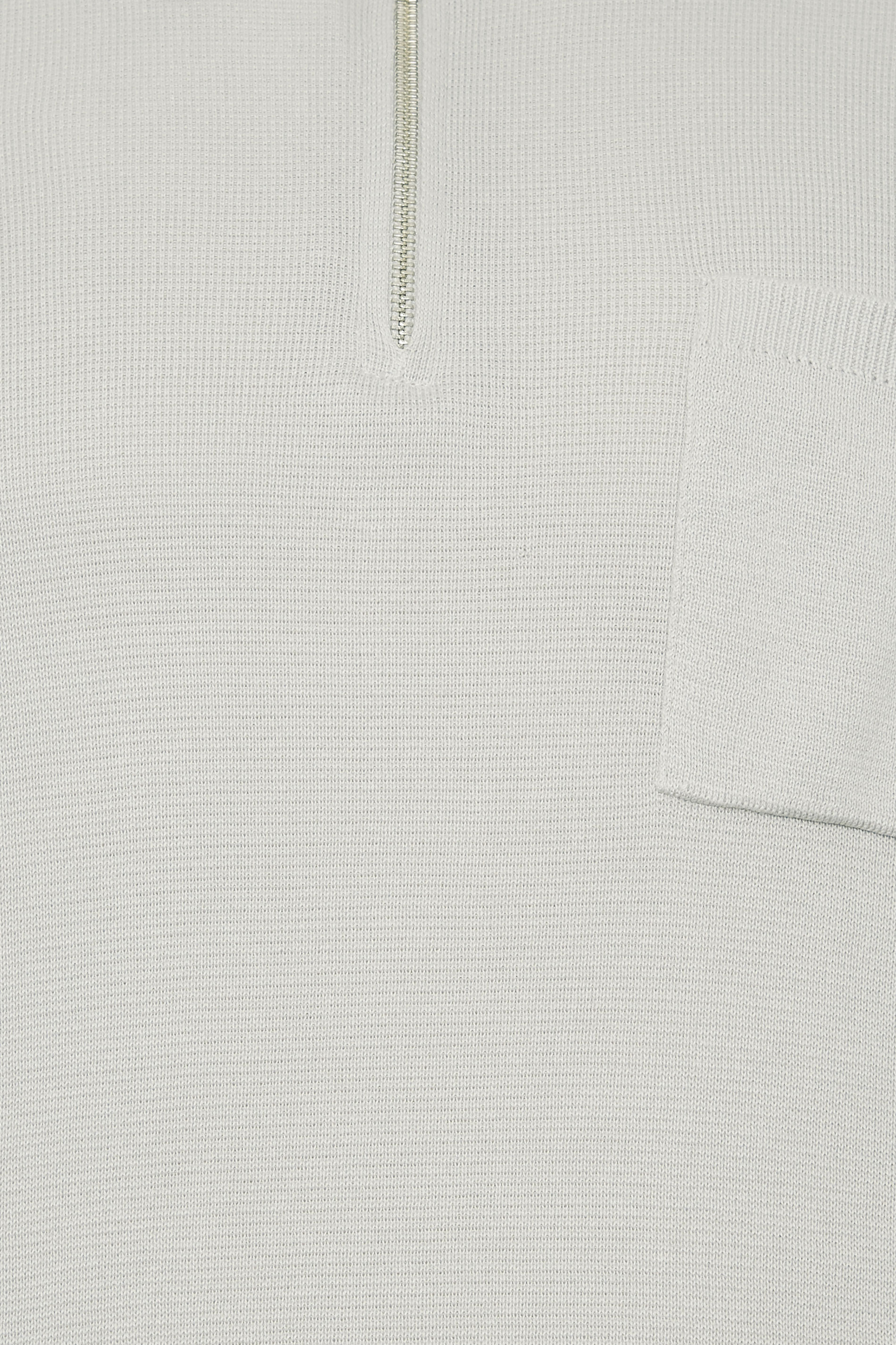 BadRhino Big & Tall Grey Milano Knit Quarter Zip Jumper | BadRhino 1