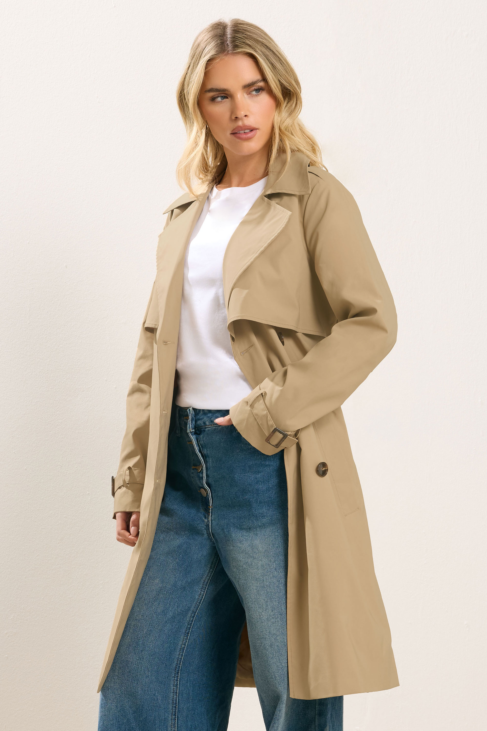 PixieGirl Petite Women's Natural Brown Trench Coat | PixieGirl 3