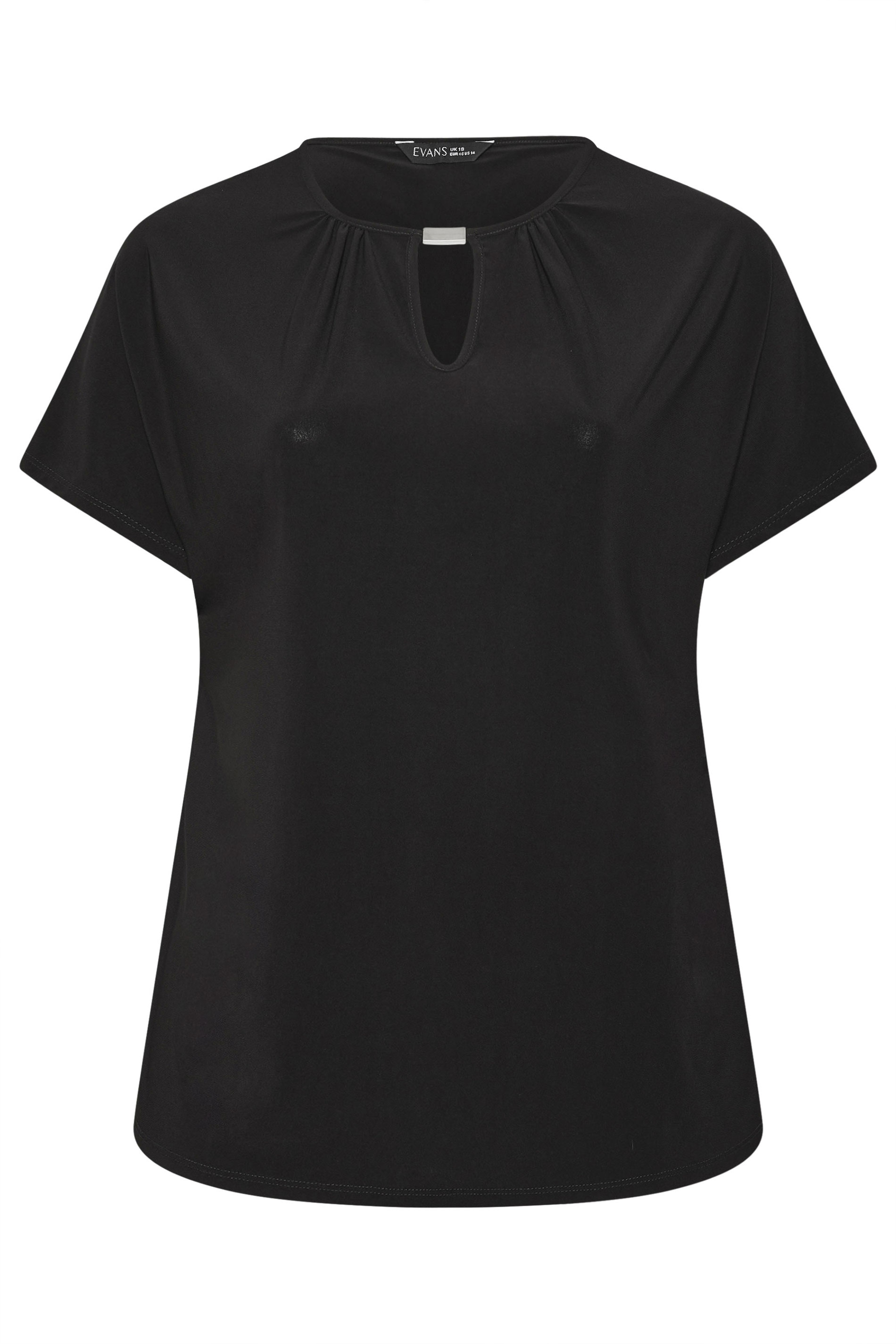EVANS Plus Size Black Bar Detail Top | Evans 5