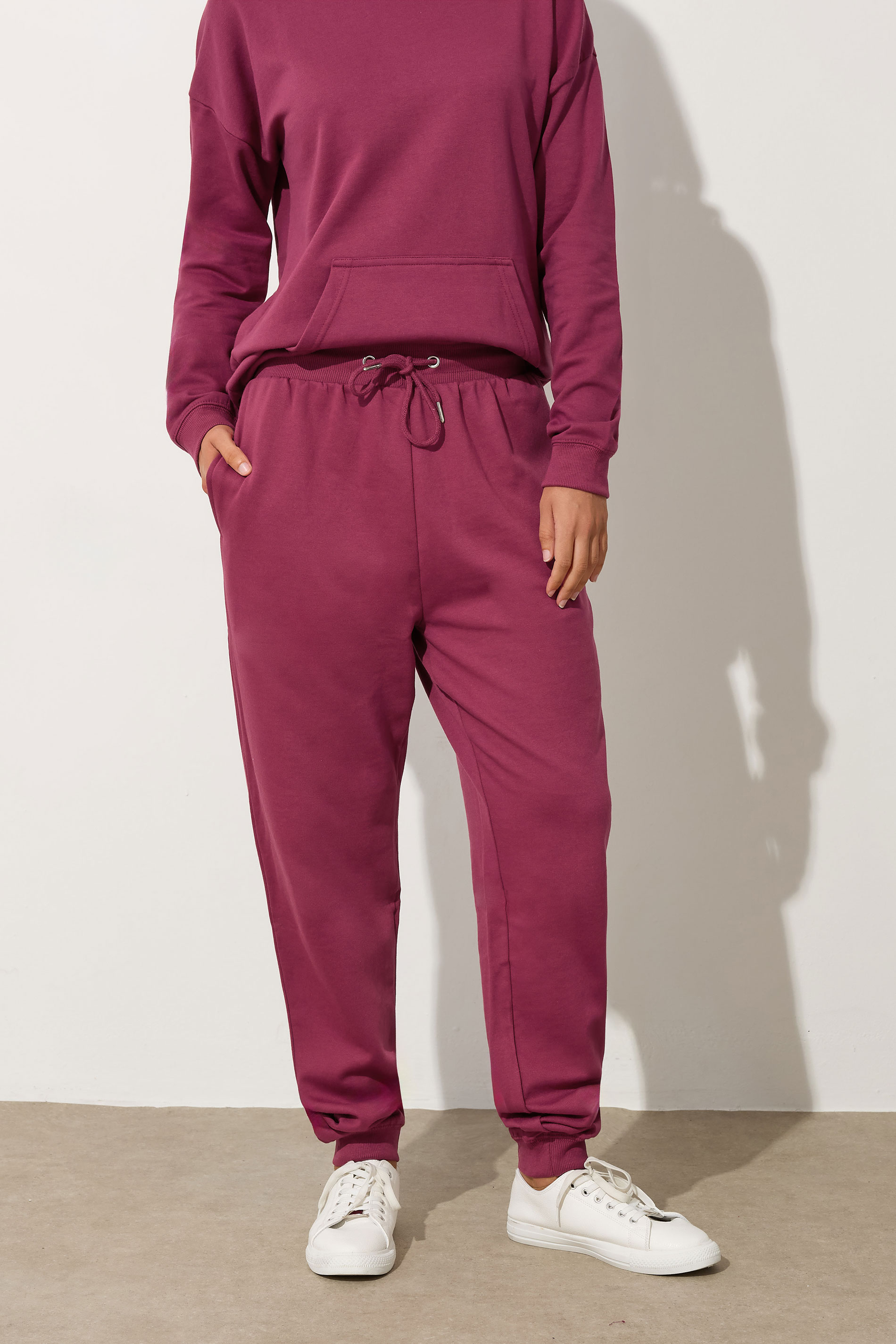 LTS Tall Women's Dark Pink Cuffed Jogger | Long Tall Sally 1