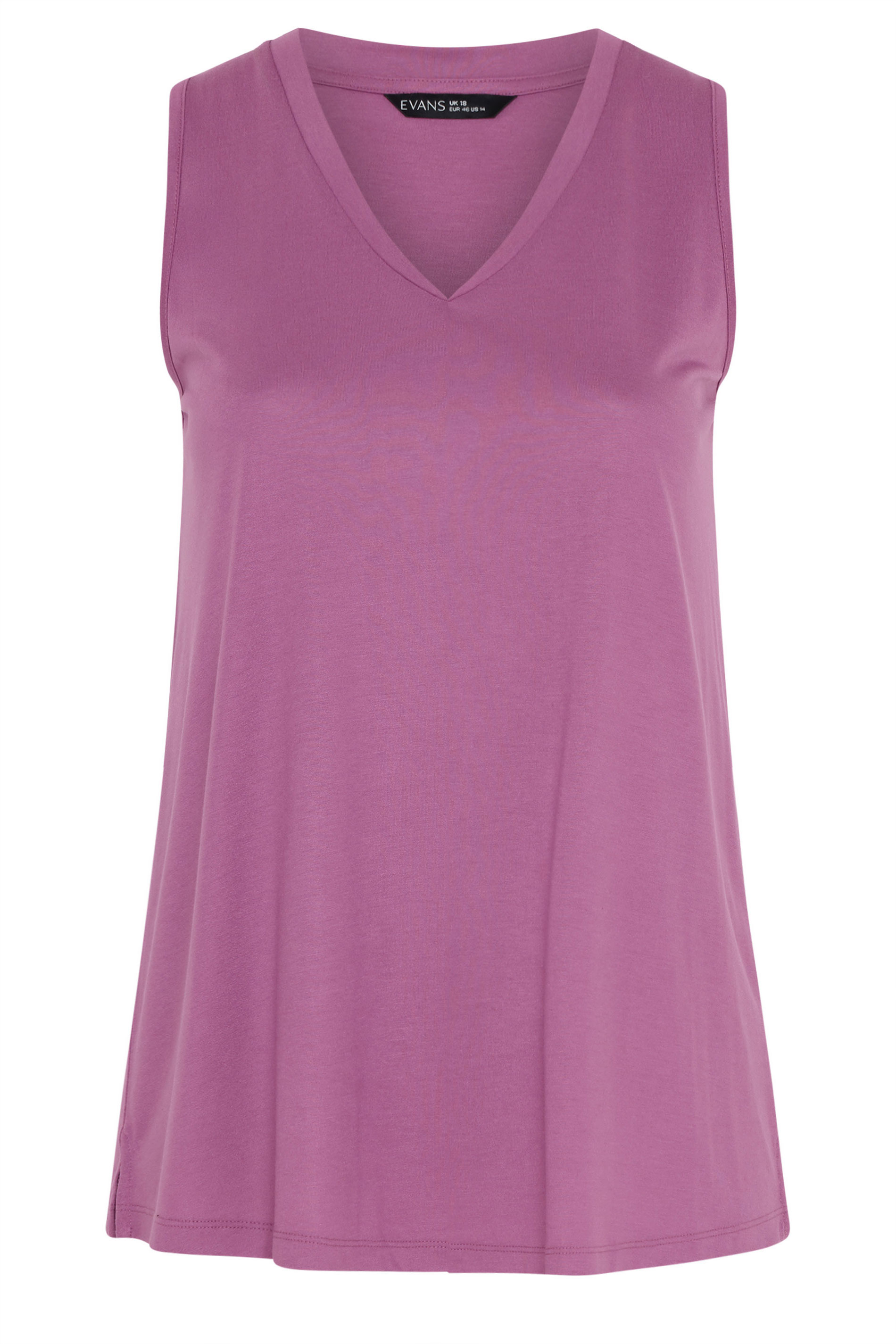 EVANS Plus Size Pink Modal Rich Vest Top | Evans 5
