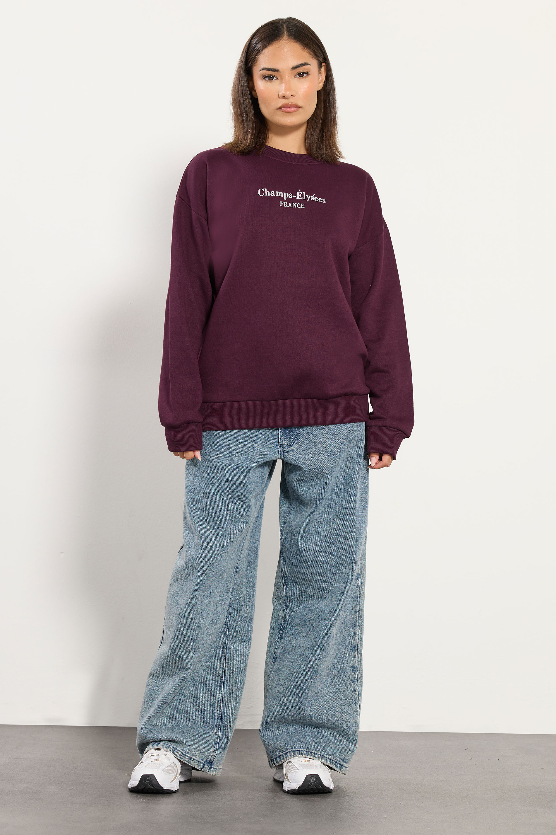 PixieGirl Petite Women's Burgundy Red Slogan Sweatshirt | PixieGirl 2