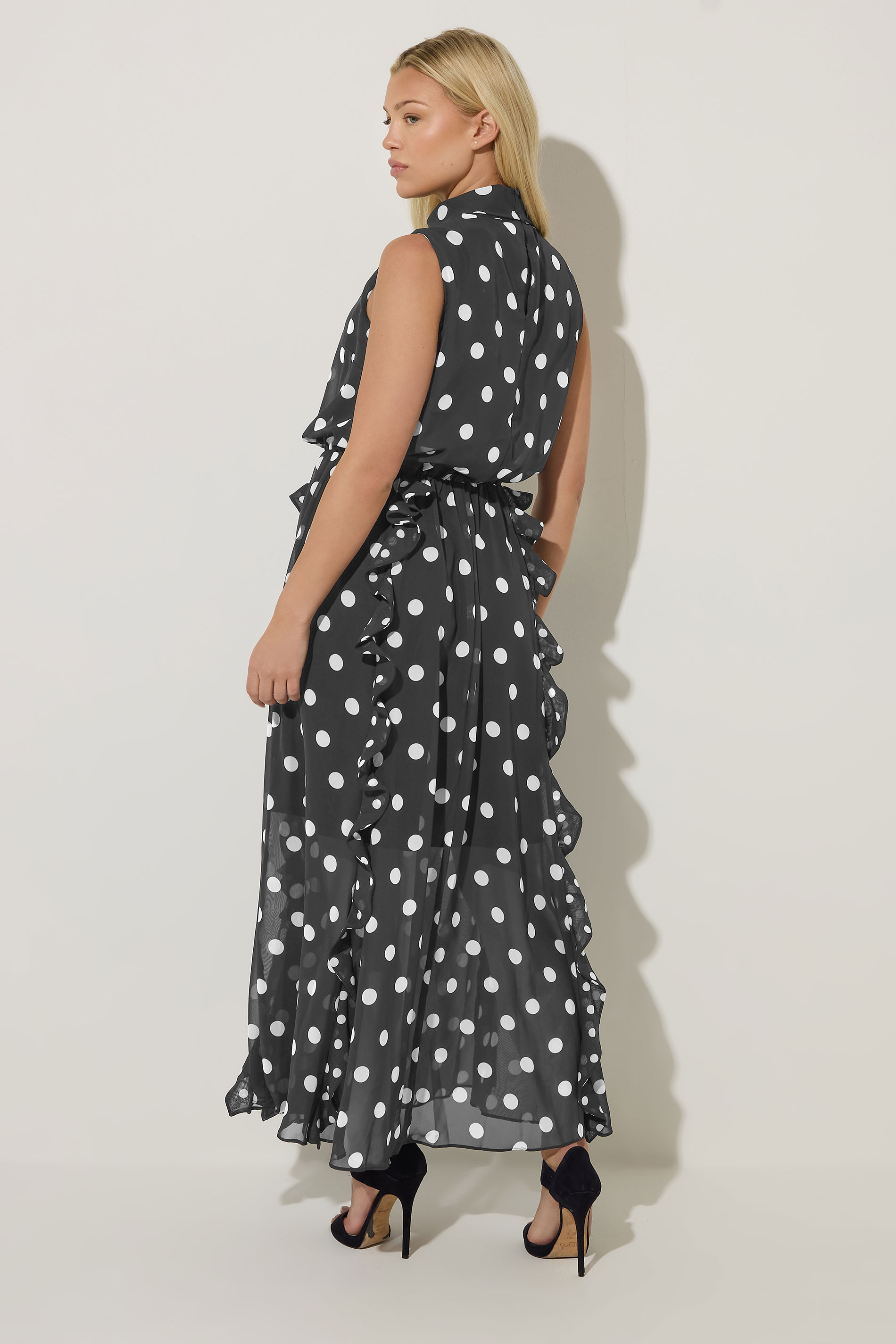 STAR Black Polka Dot Maxi Dress | StarByJM 4