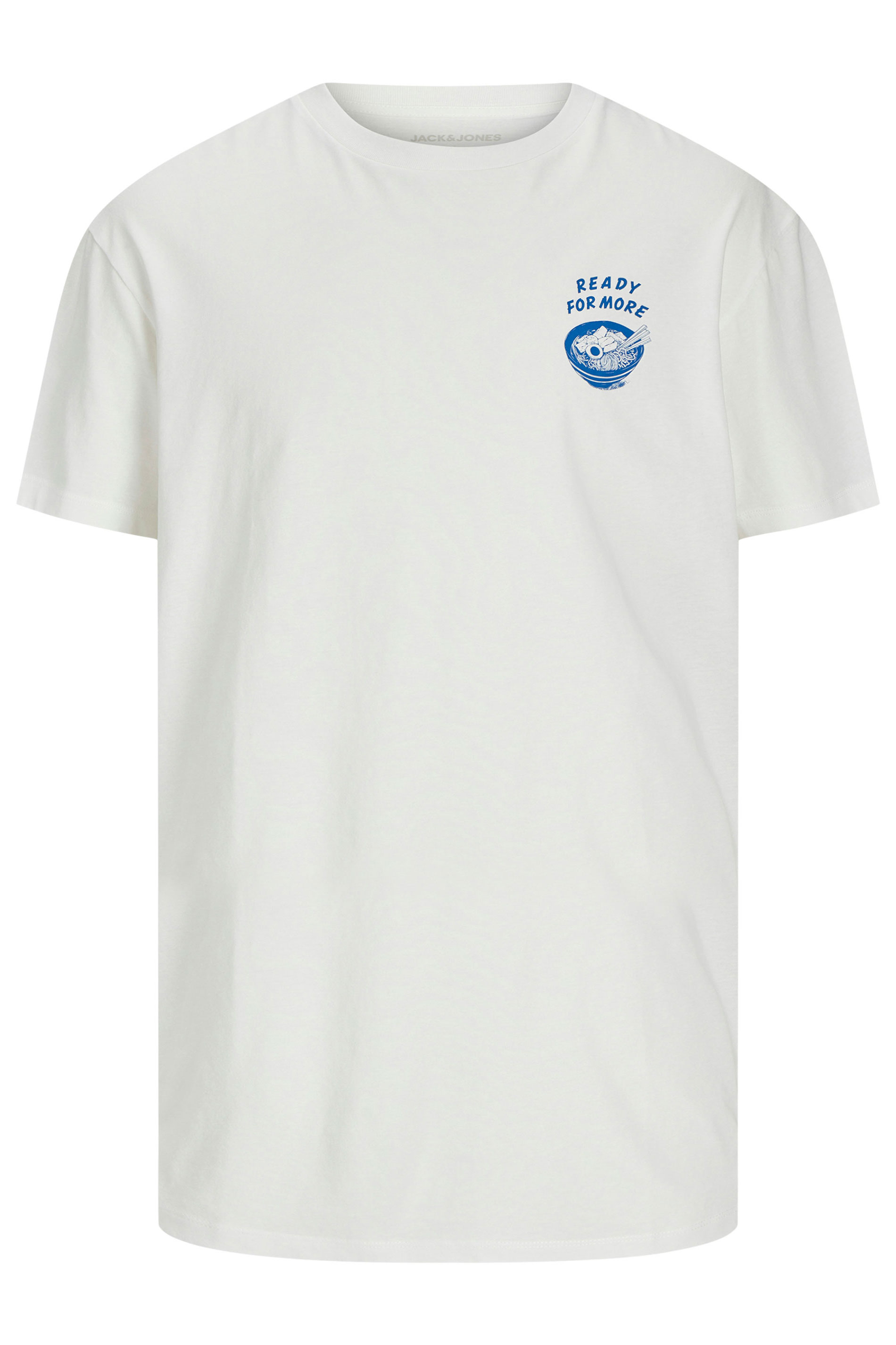 JACK & JONES Big & Tall White Graphic T-Shirt | BadRhino 2
