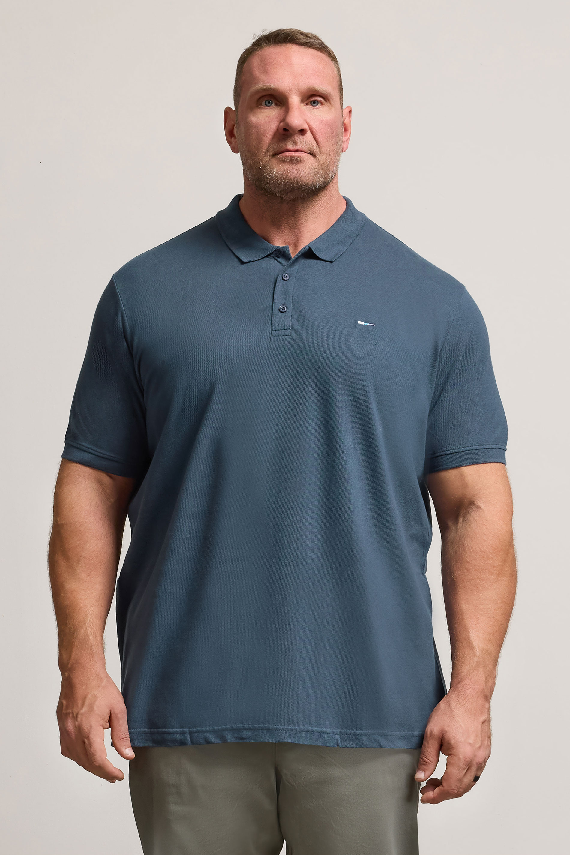 BadRhino Big & Tall Dark Blue Core Polo Shirt | BadRhino 3