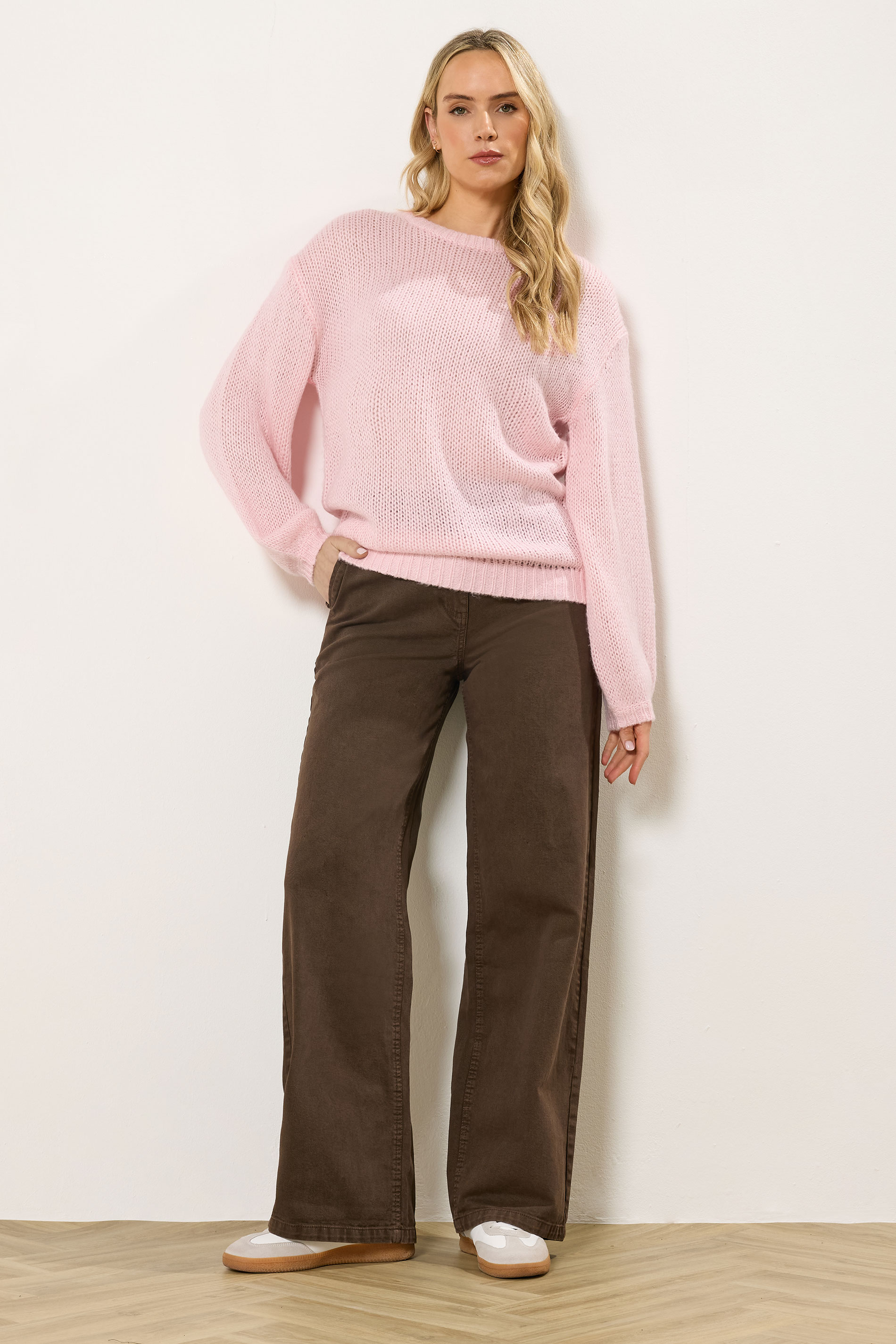 LTS Tall Pink Balloon Sleeve Jumper | Long Tall Sally  1