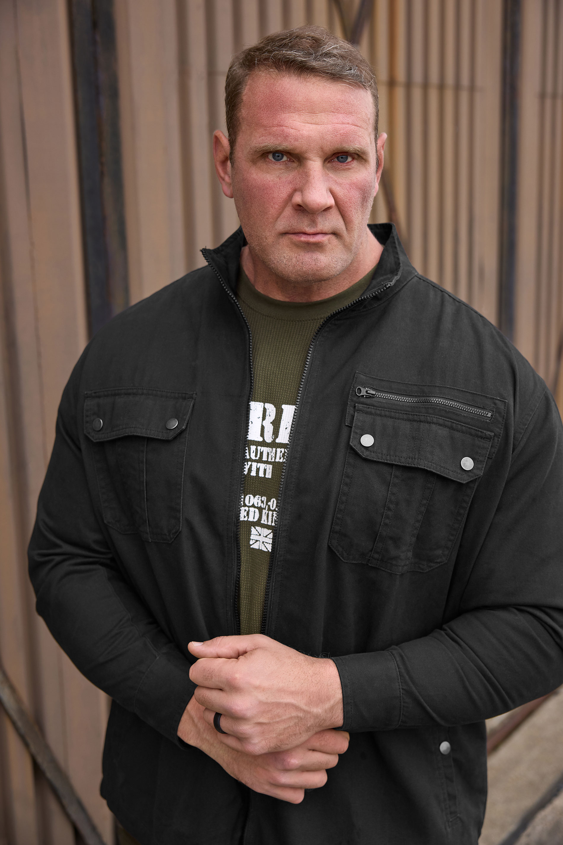 BadRhino Big & Tall Black Cotton Zip Through Jacket | BadRhino 3