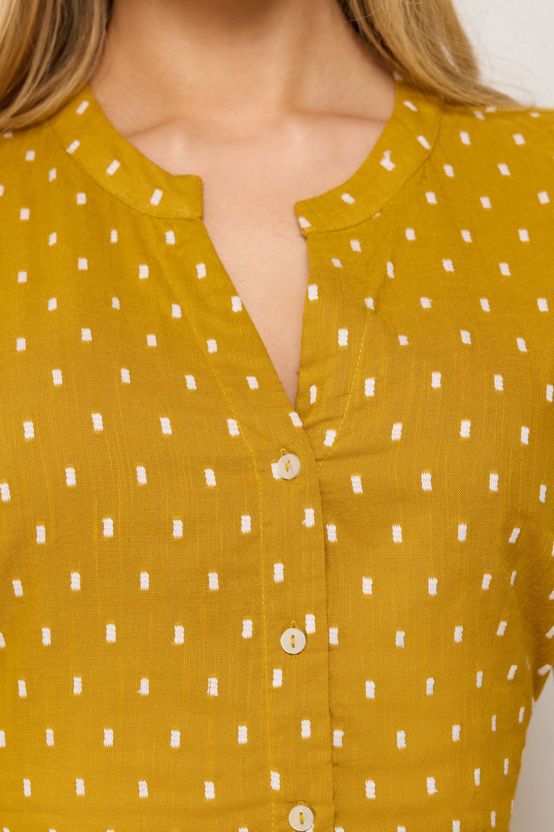 M&Co Yellow Dobby Sleeveless Tiered Cotton Midi Dress | M&Co 5