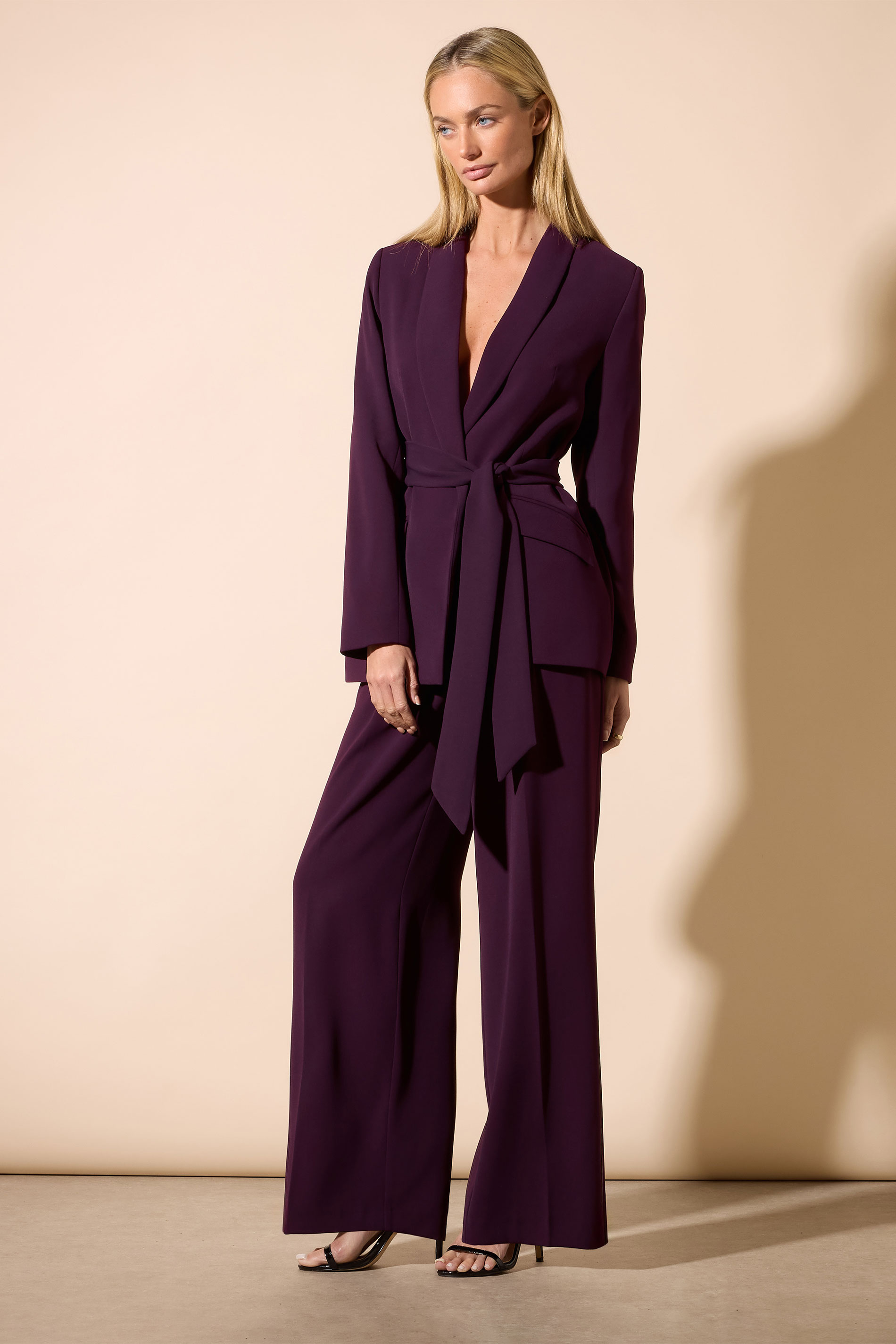 STAR Purple Tailored Pleated Front Trousers | StarByJM 5