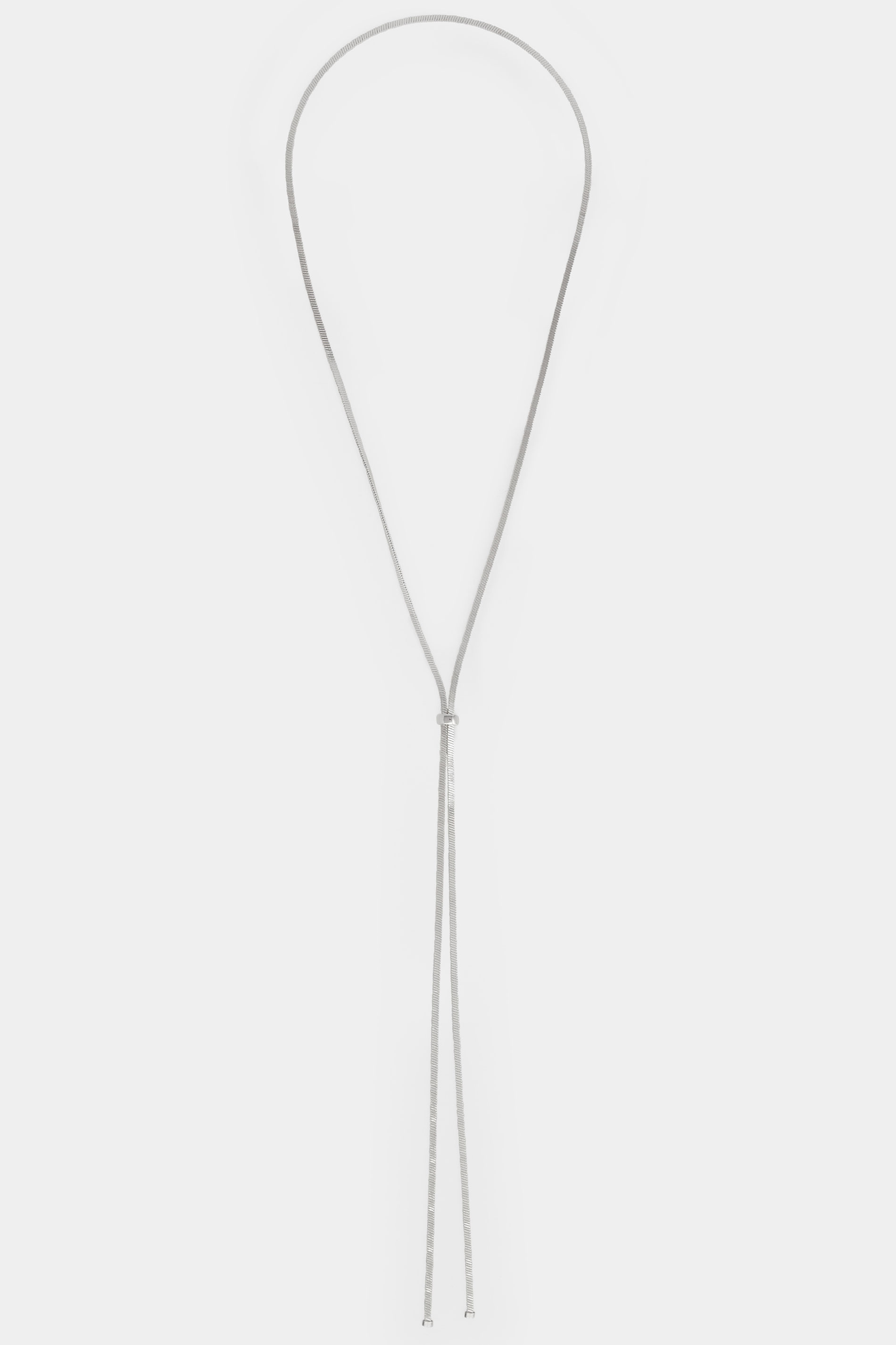 Silver Tone Long Classic Chain Necklace | Yours Clothing 3