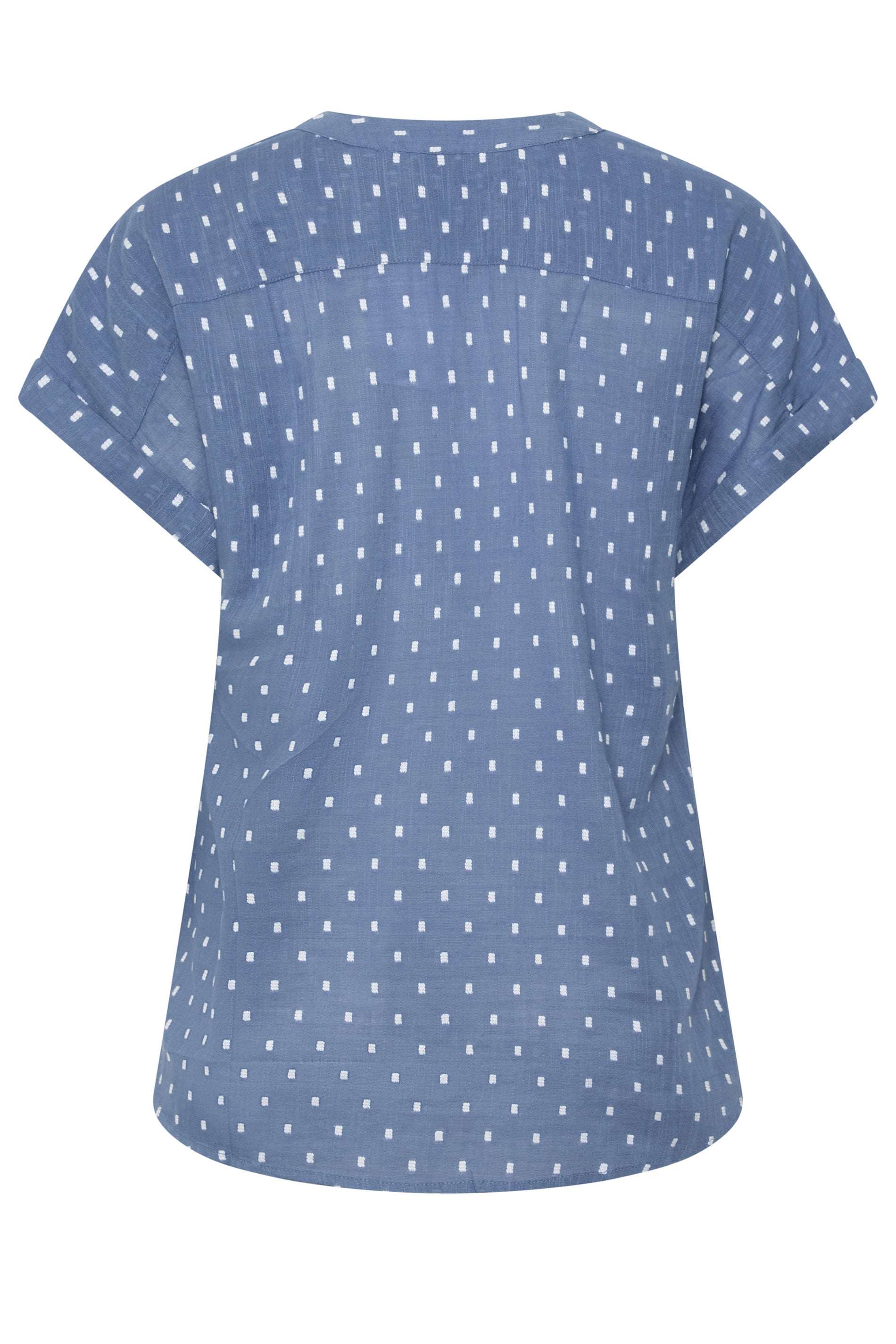 M&Co Women's Denim Blue Dobby Shirt | M&Co 6