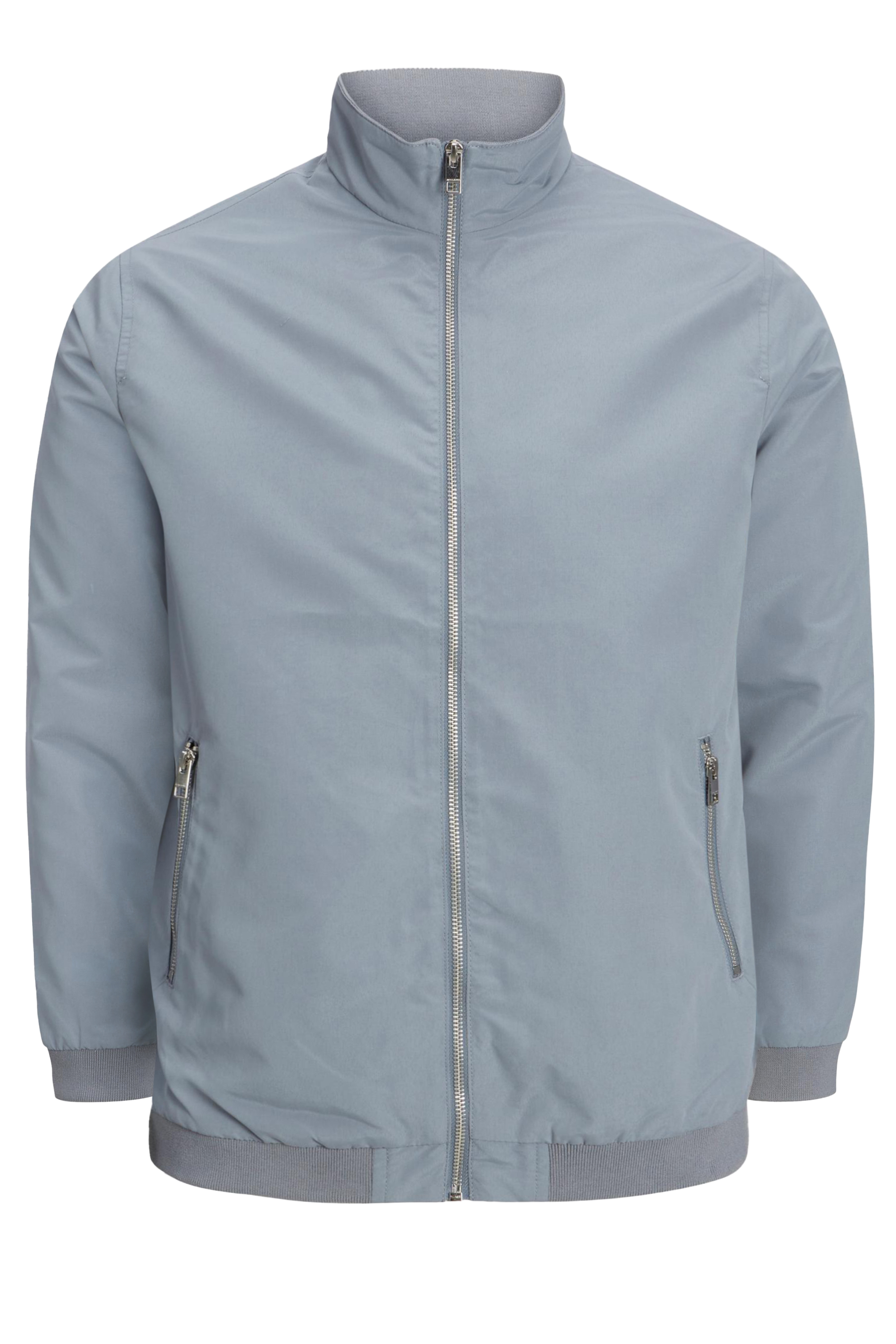 JACK & JONES Big & Tall Grey Harrington Jacket | BadRhino 2