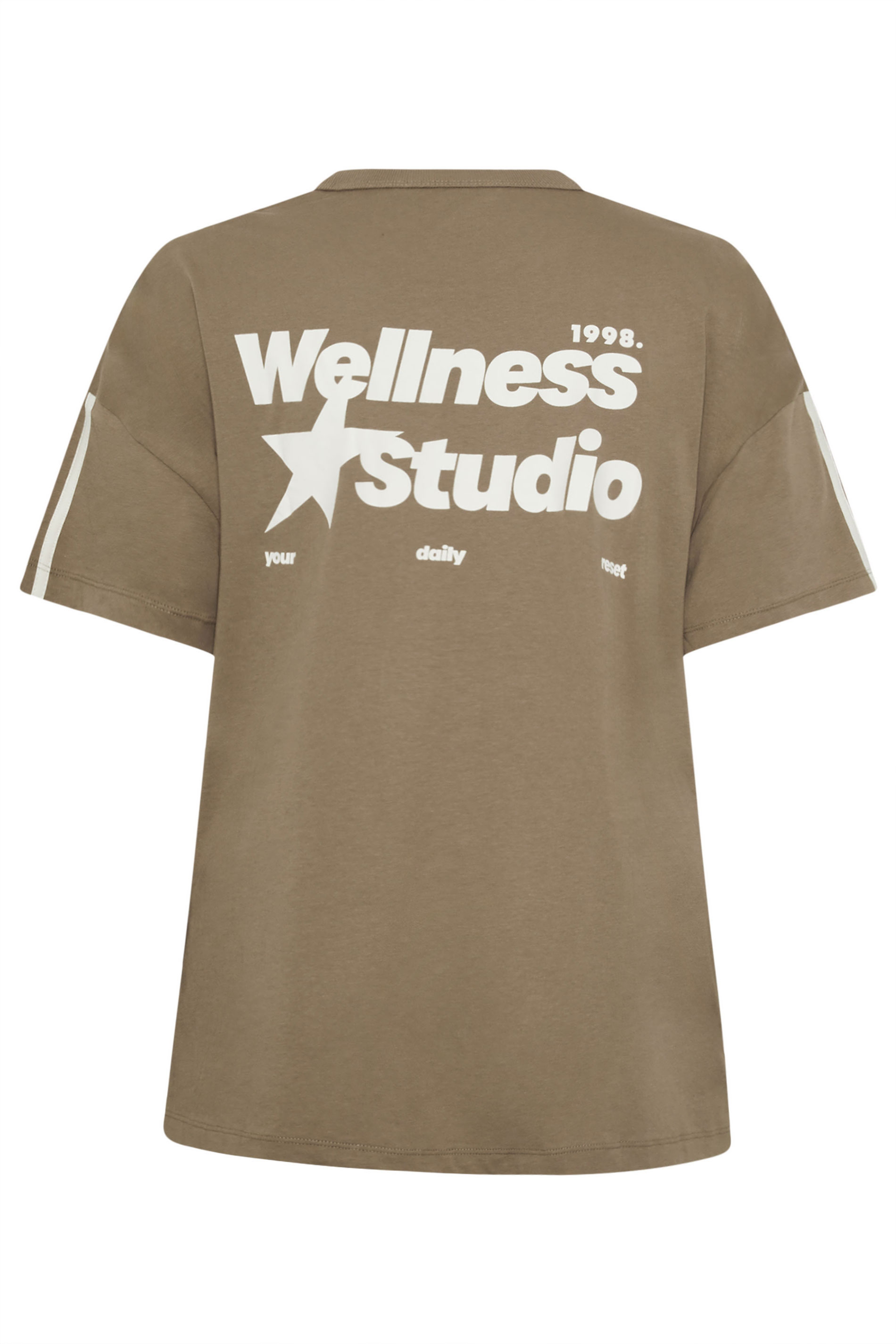 YOURS ACTIVE Plus Size Brown 'Wellness Studio' T-Shirt | Yours Clothing 8