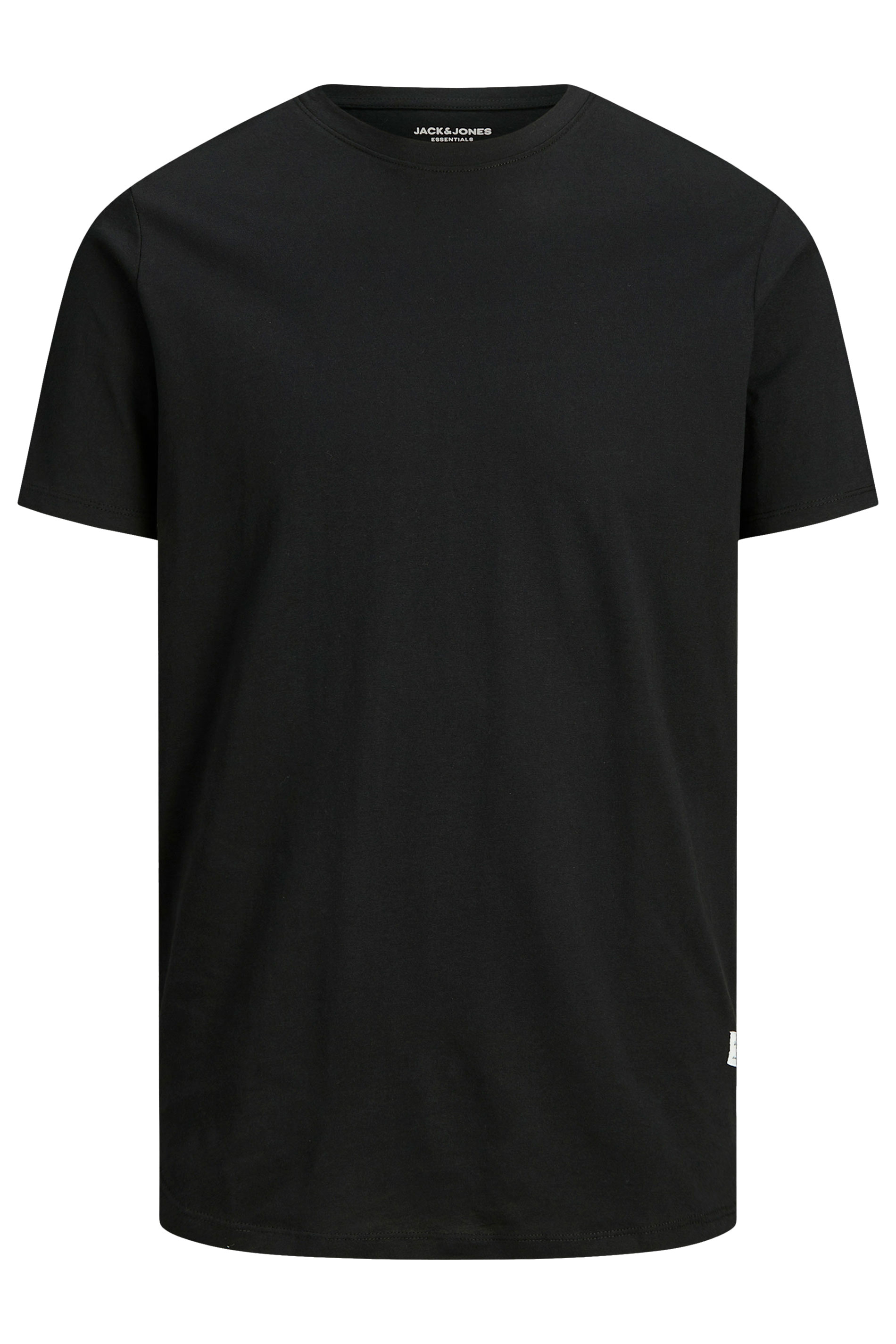 JACK & JONES Big & Tall Black Jenoa Crew T-Shirt | BadRhino 2