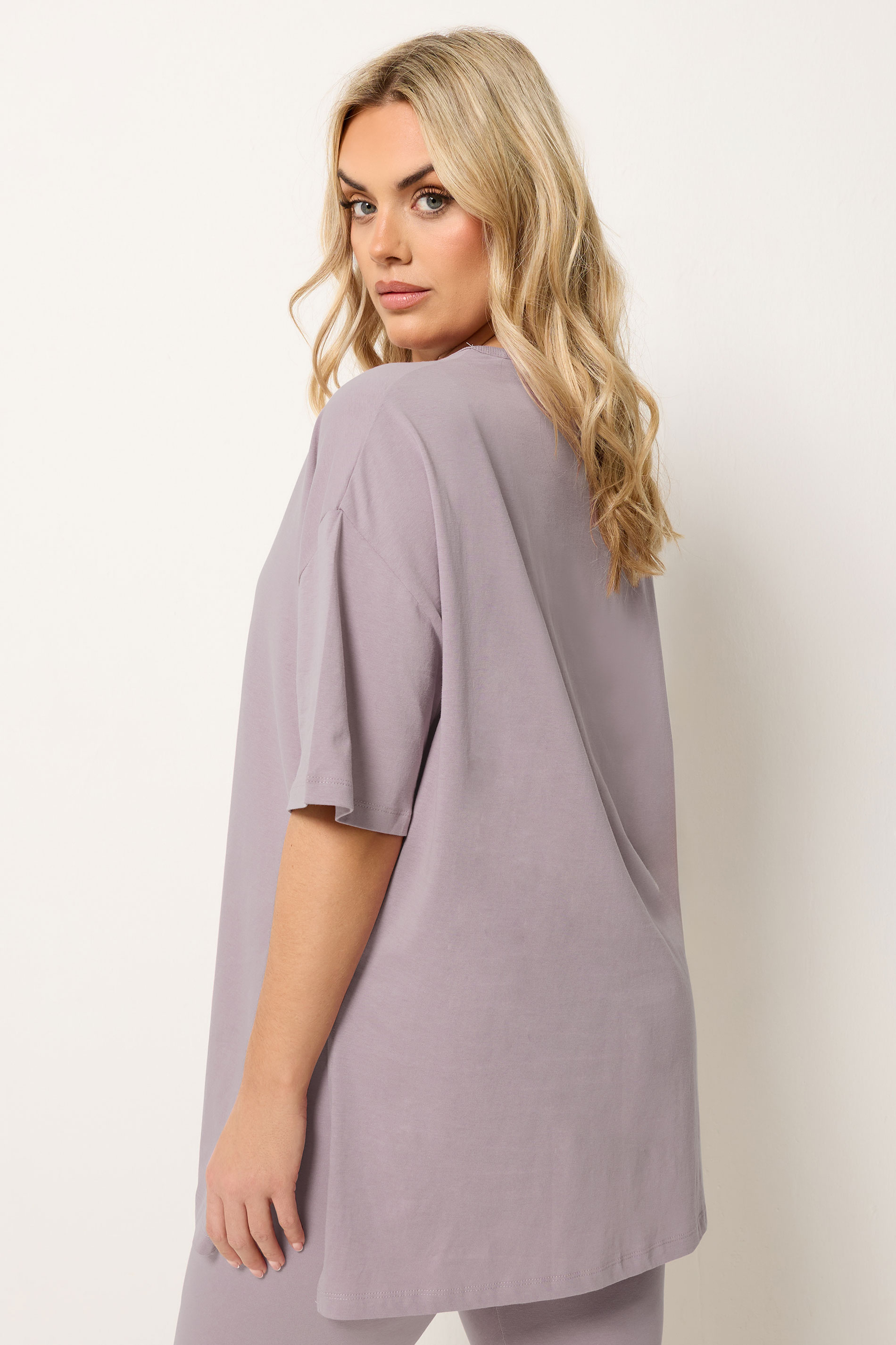 YOURS Plus Size Light Purple Crop Leggings | Yours Clothing 2