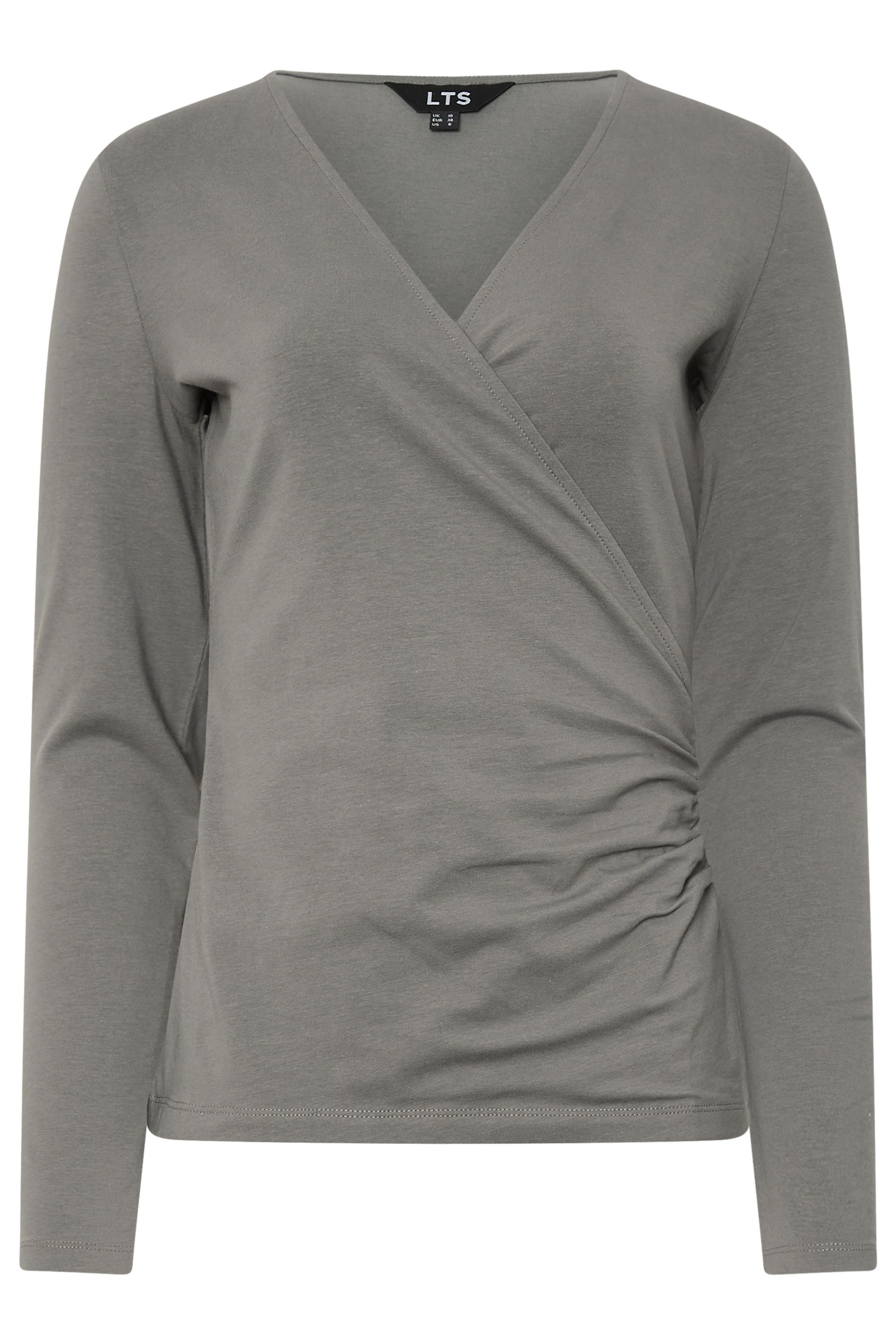 LTS Tall 2 PACK Navy Blue & Grey Wrap Tops | Long Tall Sally 9