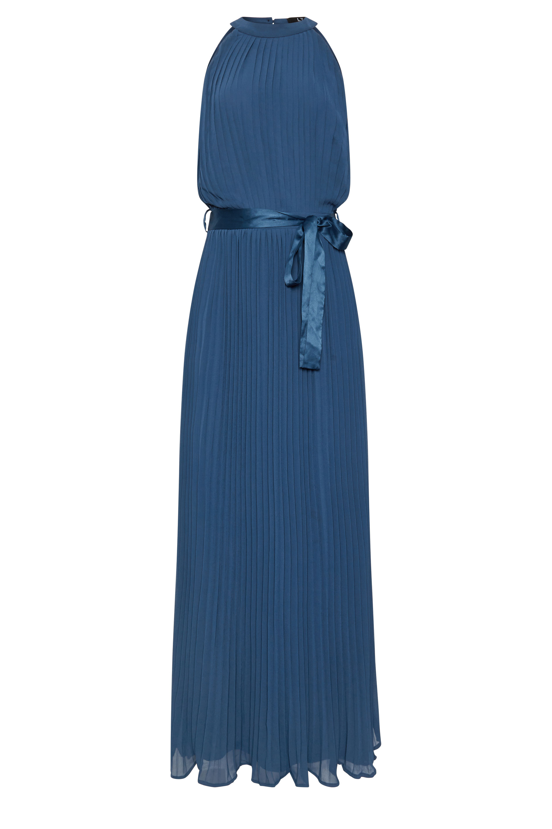 LTS Tall Women's Blue Halterneck Pleated Maxi Dress | Long Tall Sally 5