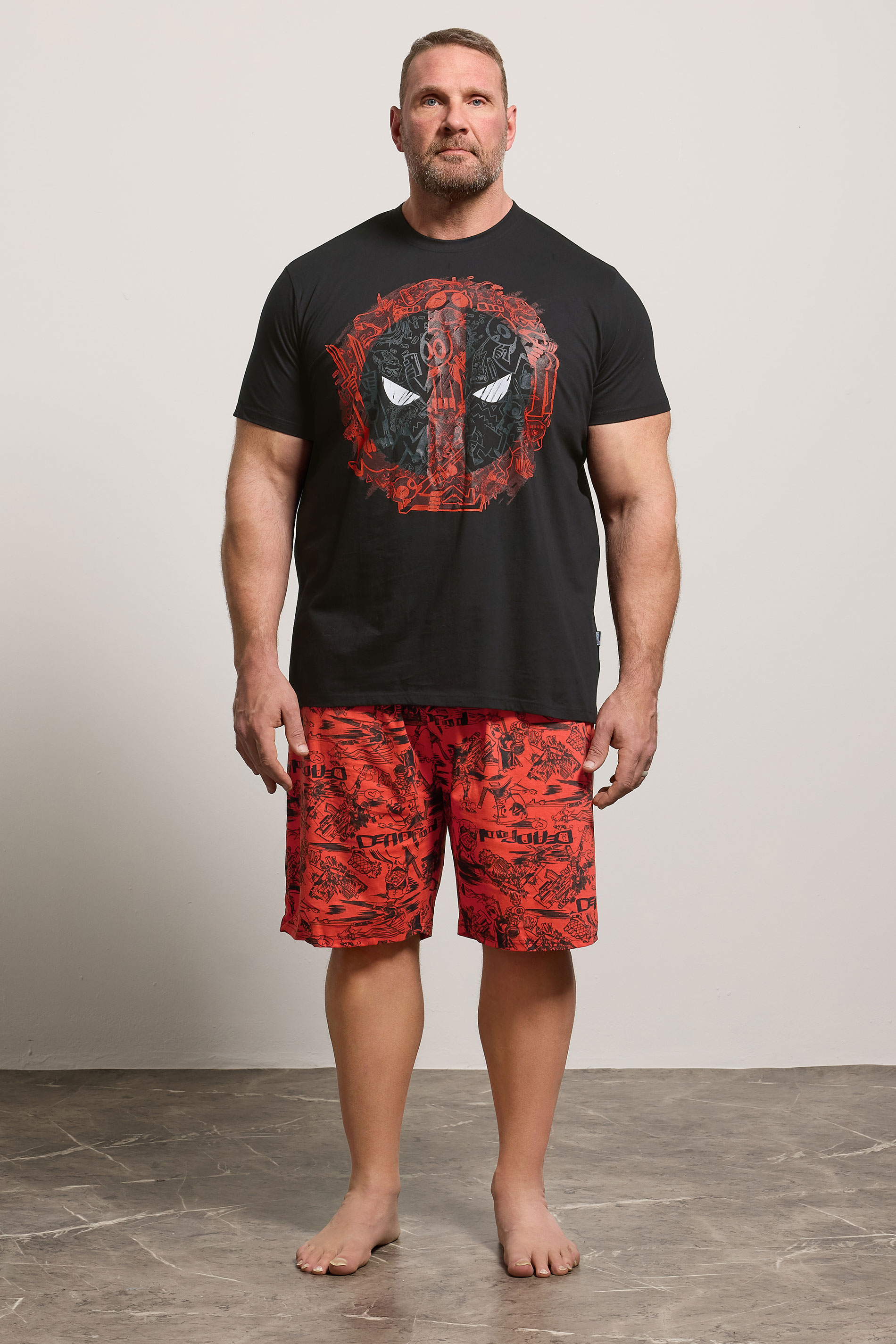 BadRhino Big & Tall Red Deadpool Pyjama Set | BadRhino 3
