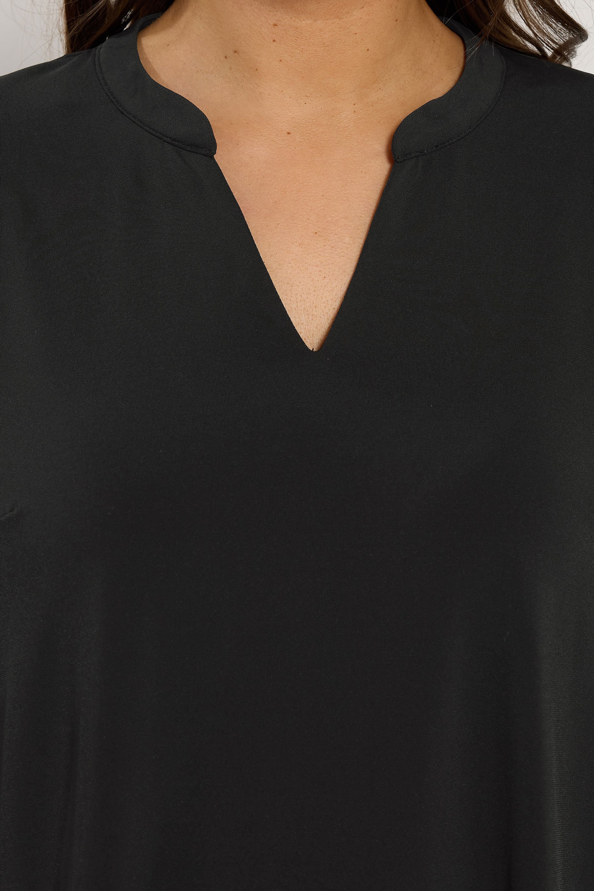 EVANS Plus Size Black Chiffon Hem Blouse | Evans 4