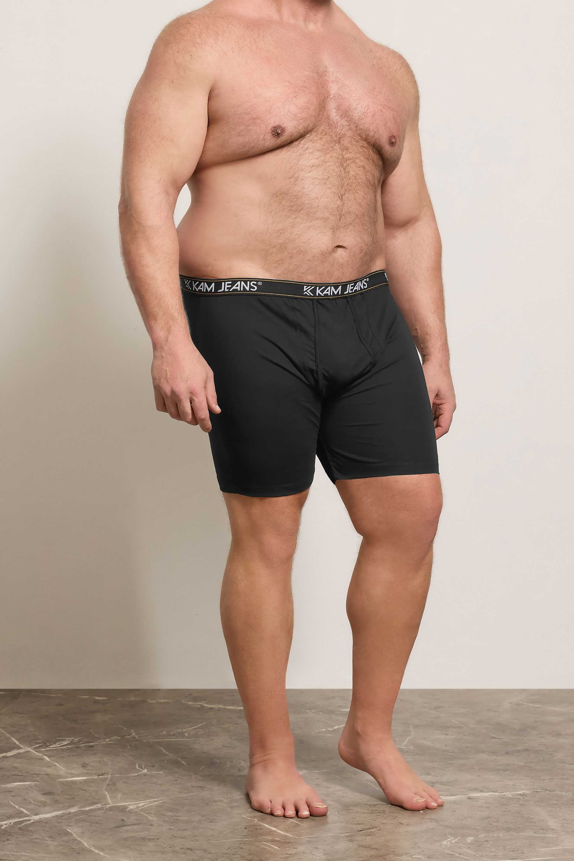KAM 2 PACK Black Jersey Boxers | BadRhino 2
