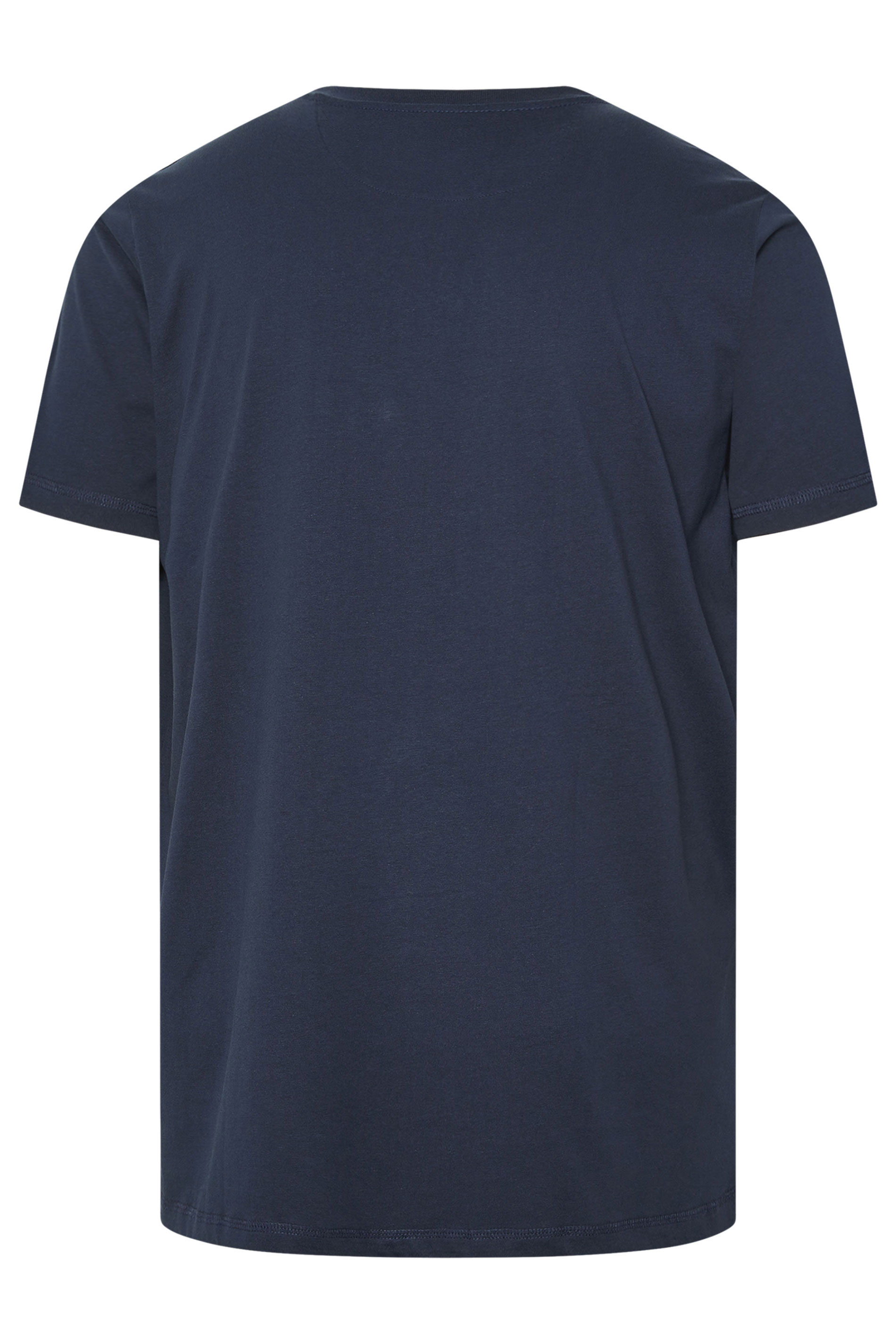 FIRETRAP Big & Tall Navy Blue Logo Print T-Shirt | BadRhino 4