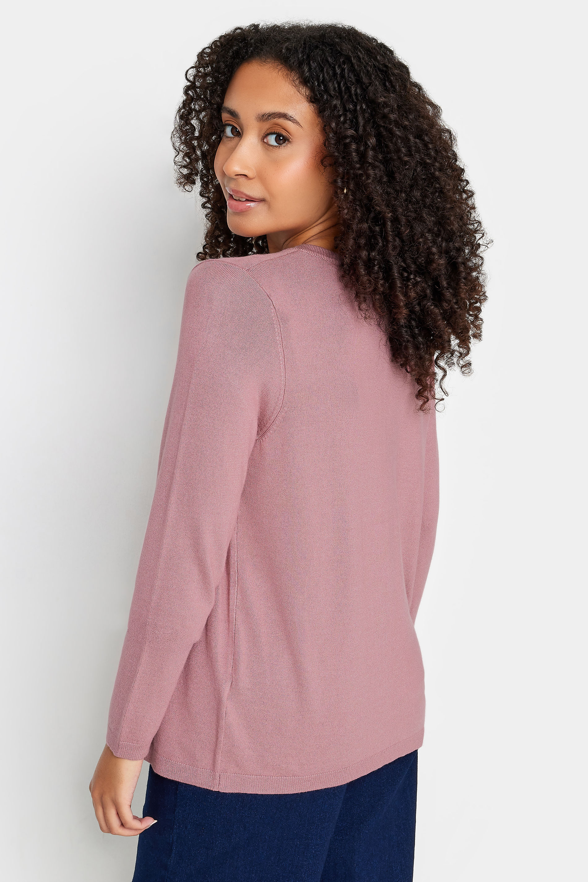 M&Co Petite Pink Button Up Cardigan | M&Co 3