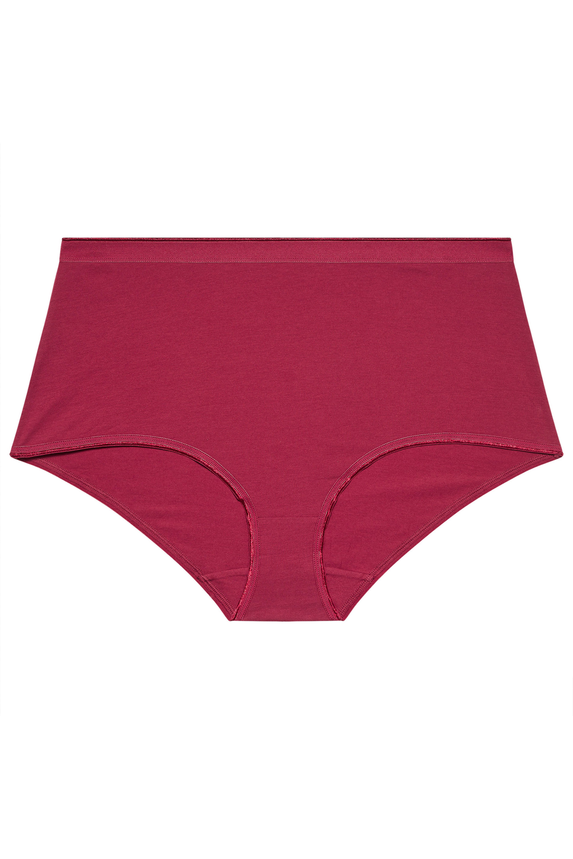 YOURSET 5 PACK Plus Size Burgundy Red Floral Full Briefs | Yours Clothing 7