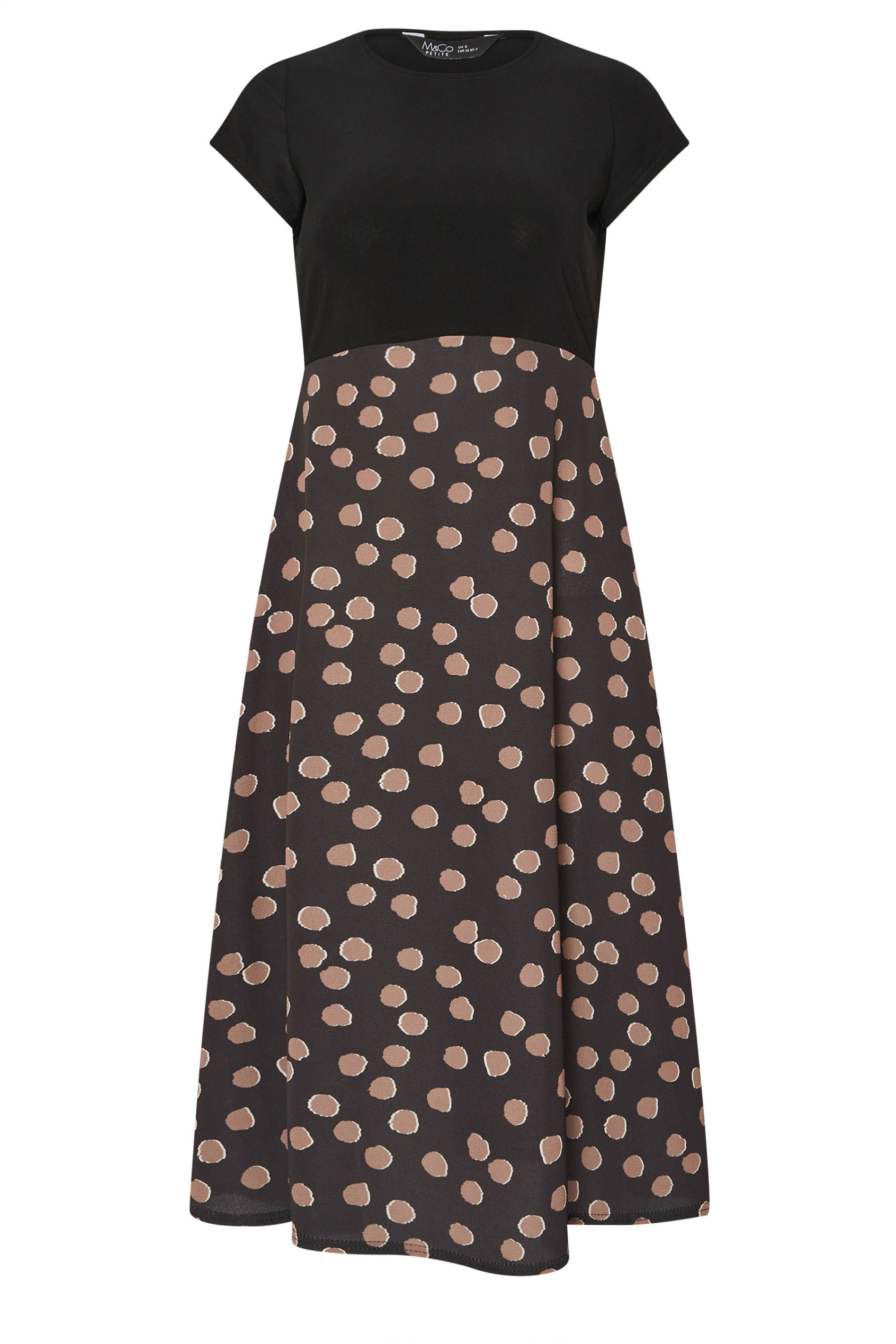 M&Co Petite Black 2 In 1 Spot Print Maxi Dress | M&Co 5