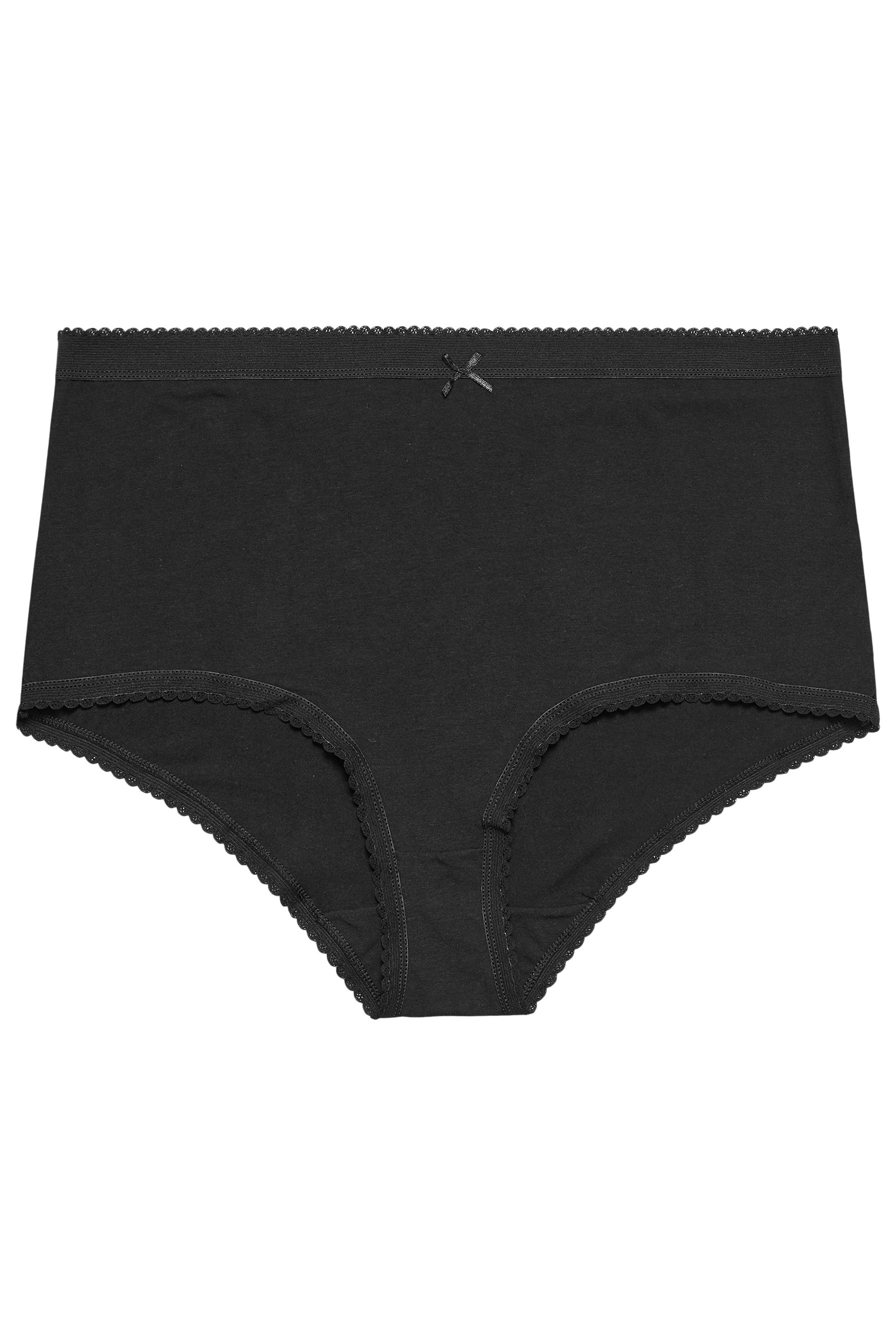 YOURSET Plus Size 5 PACK Black Floral Print Full Briefs | Yours Clothing 11