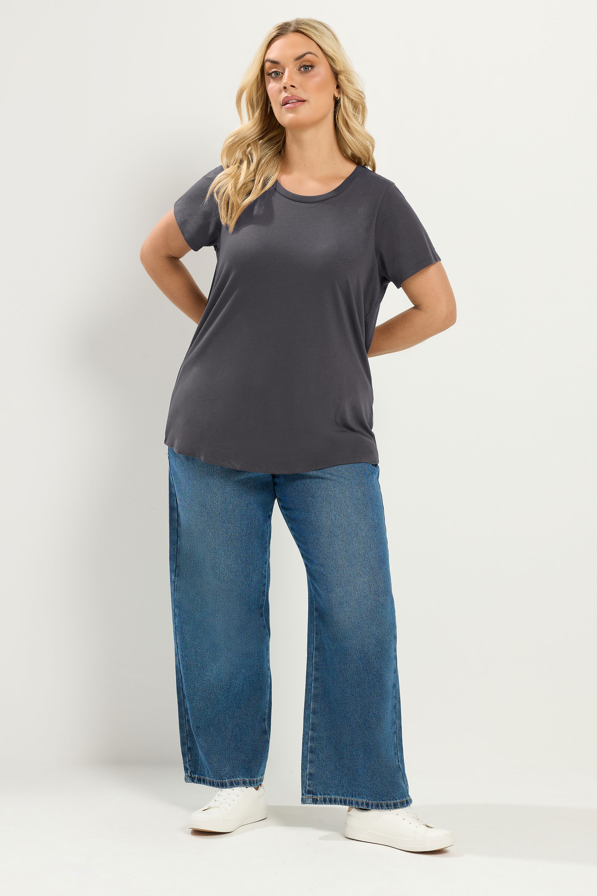 YOURSET 2 PACK Plus Size Blue & Grey Core T-Shirts | Yours Clothing 4