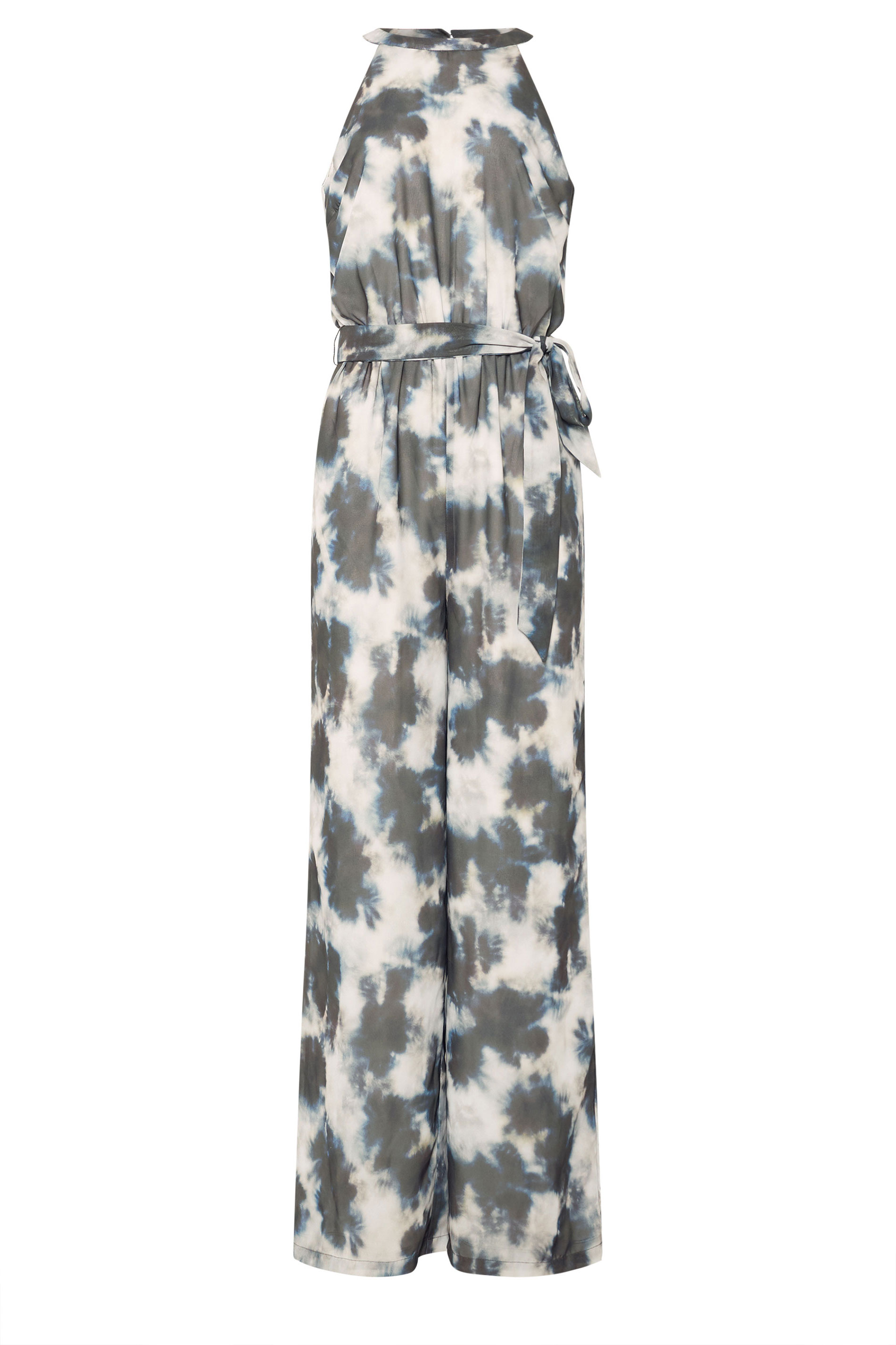 LTS Tall Women's Navy Blue Tie Dye Halterneck Jumpsuit | Long Tall Sally 6