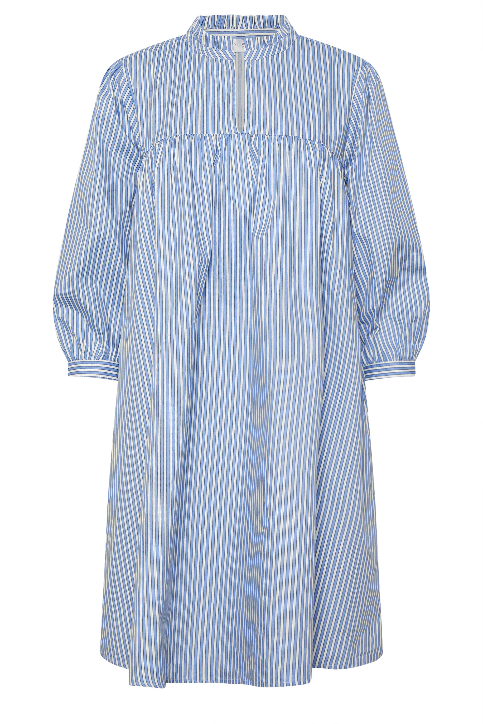PixieGirl Petite Women's Blue Stripe Smock Cotton Dress | PixieGirl 6