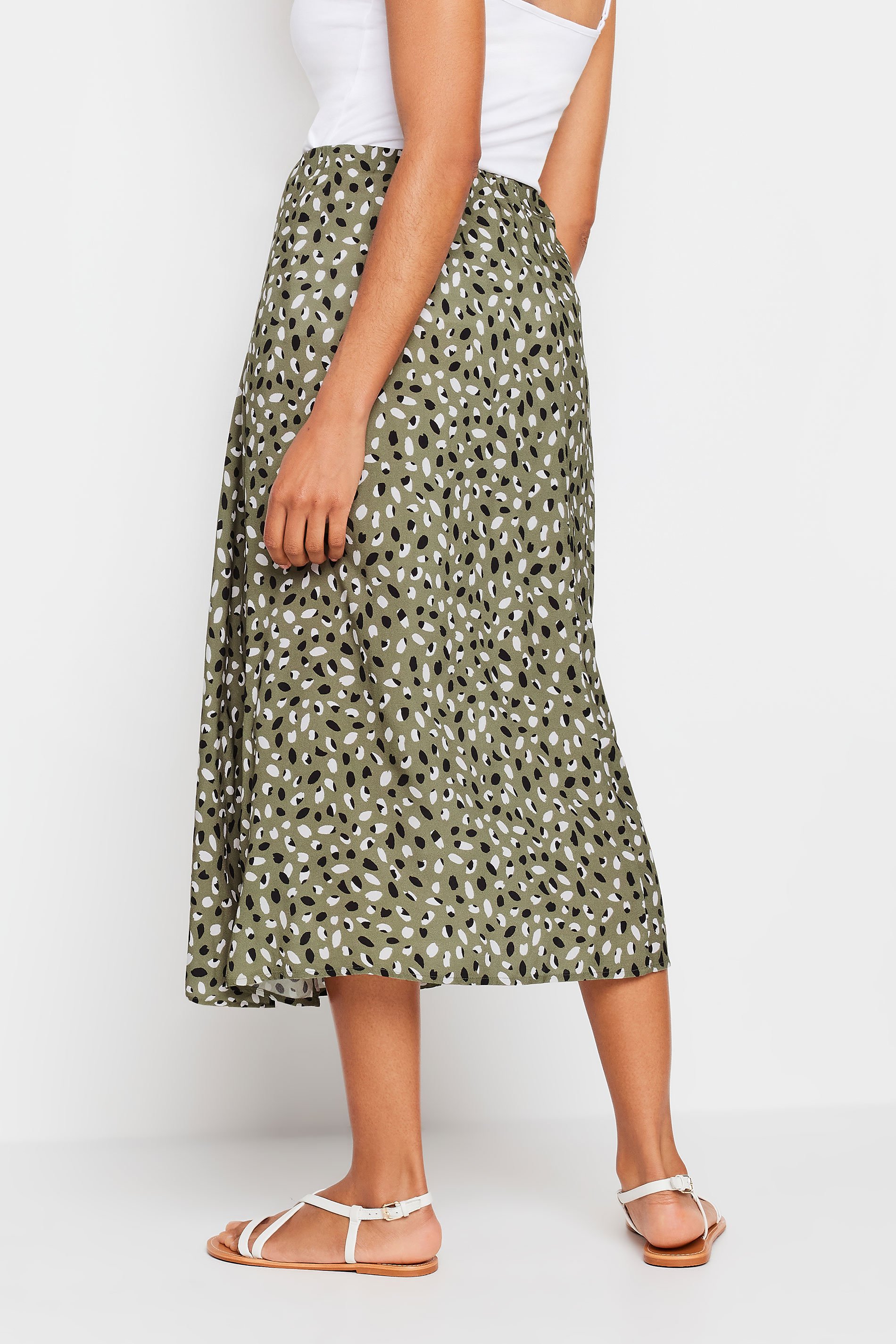 M&Co Khahi Green Spot Print Midaxi Skirt | M&Co 3
