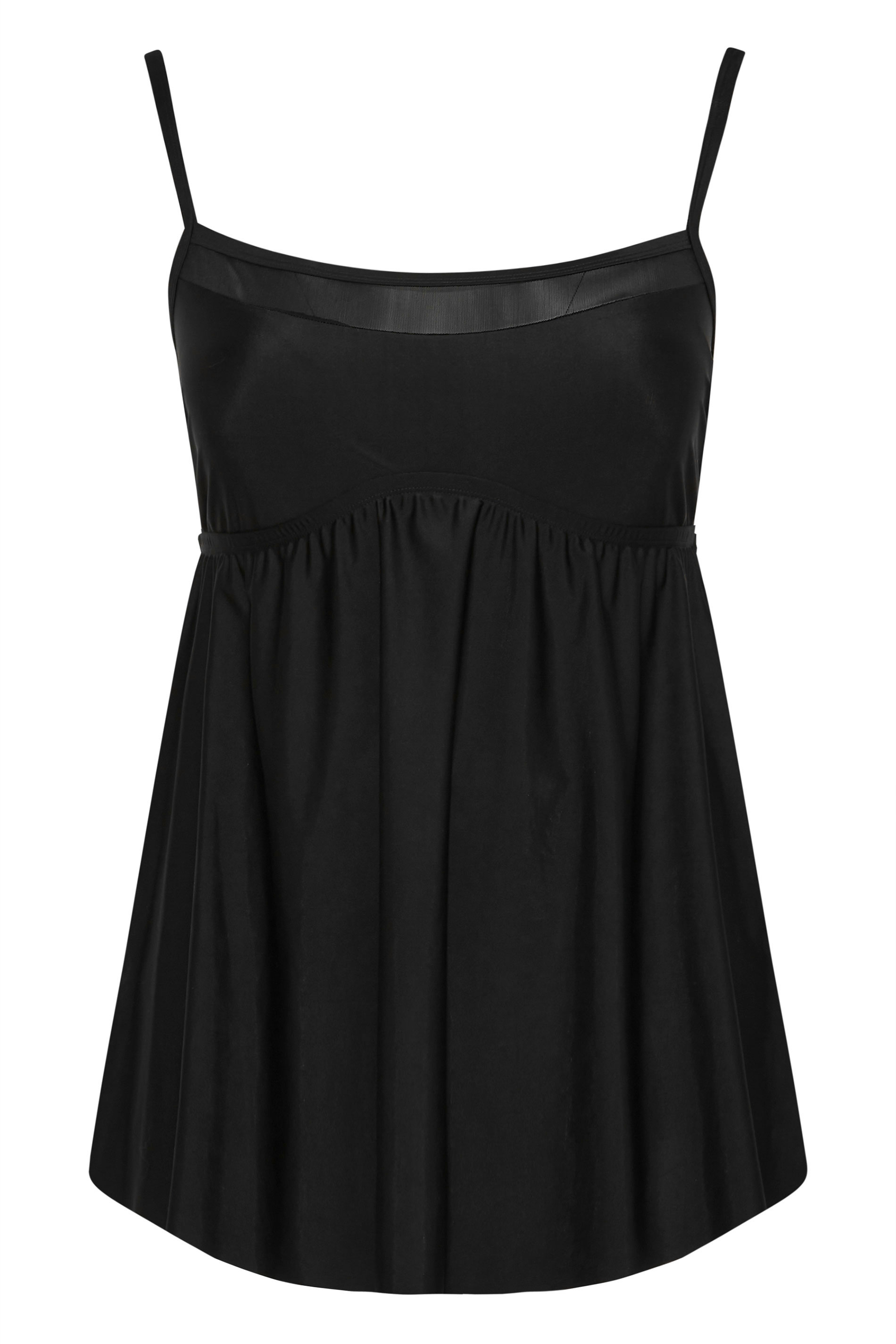 Plus Size Black Mesh Panel Tummy Control Swim Dress | Yours Clothing 9