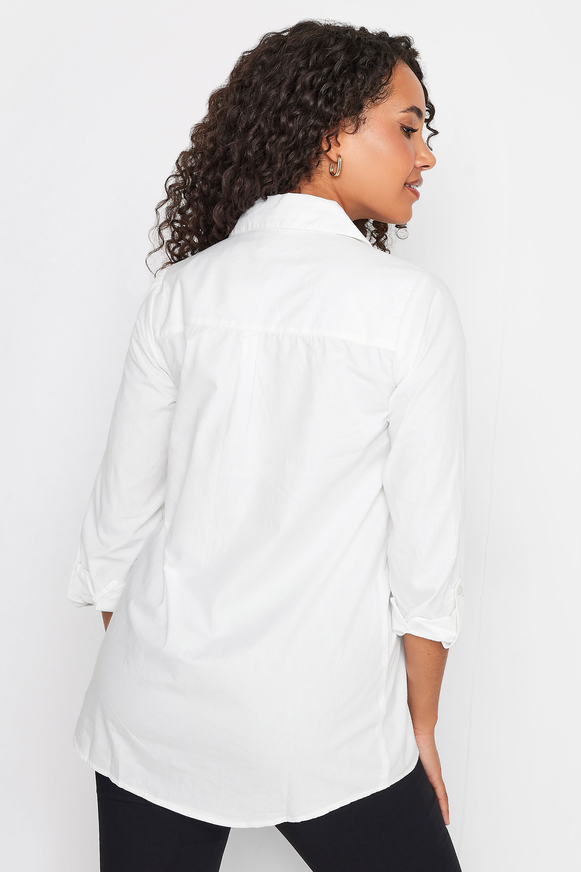 M&Co White Oversized Cotton Poplin Shirt | M&Co 3