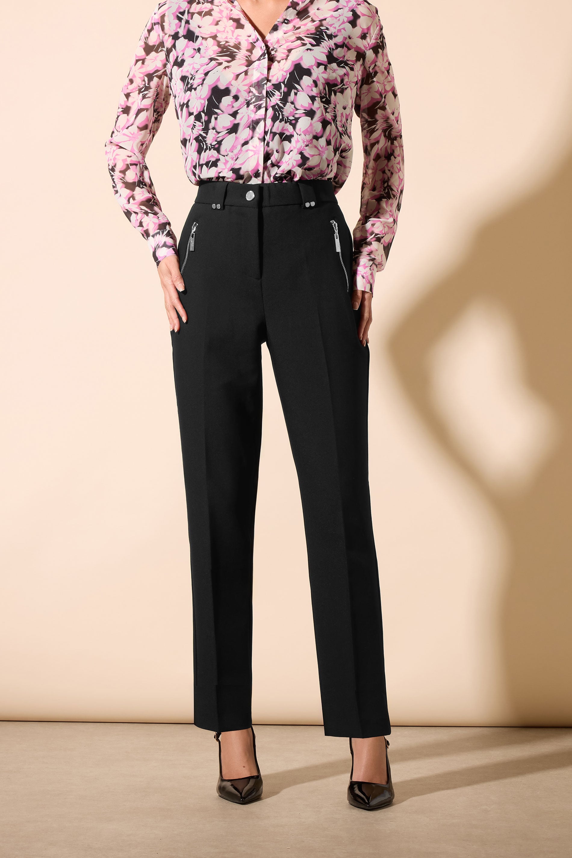 STAR Black Tailored Straight Leg Trousers | StarByJM 2