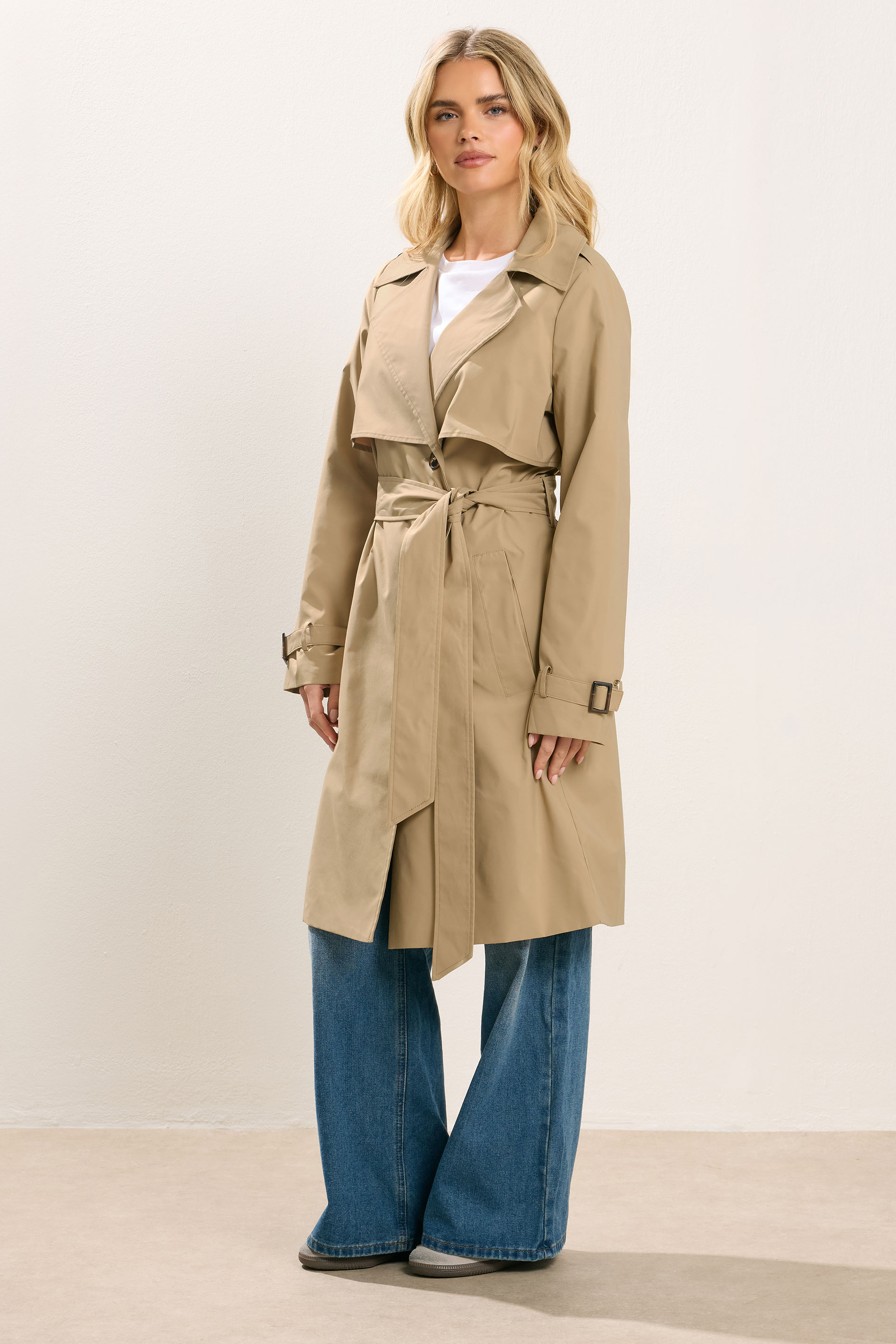 PixieGirl Petite Women's Natural Brown Trench Coat | PixieGirl 1